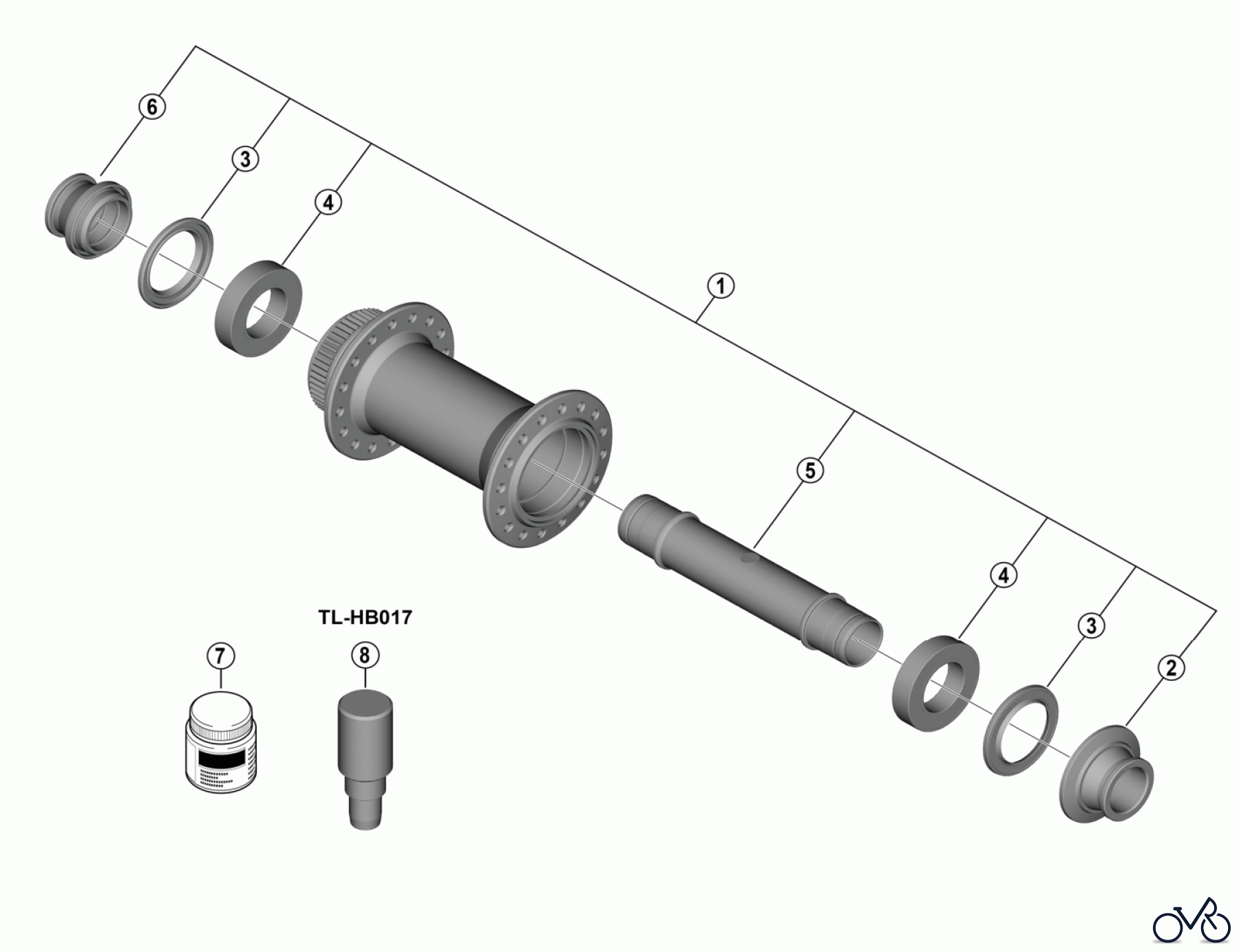  Shimano HB Hub - Vordere Nabe HB-M8210-B -5132 DEORE XT Front Hub