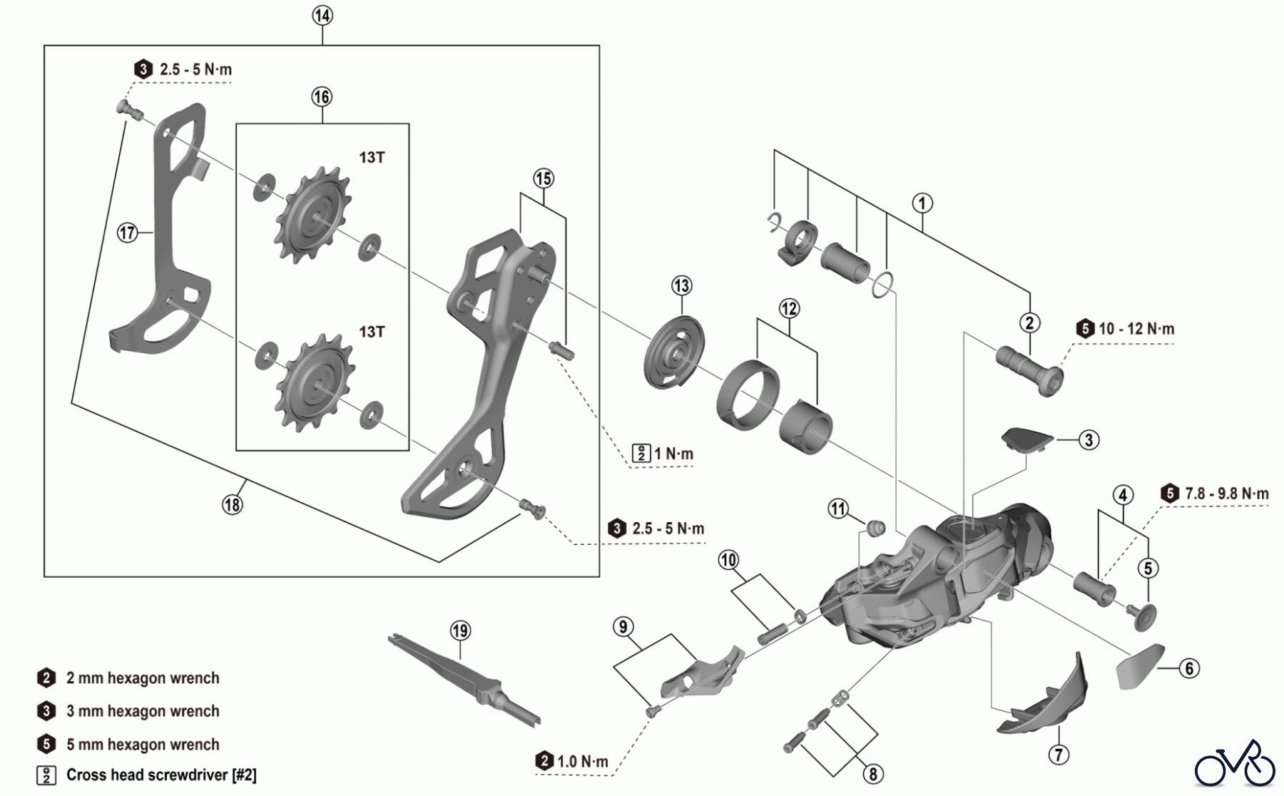  Shimano RD Rear Derailleur - Schaltwerk RD-M9250 -5064A  XTR Rear Derailleur (12-speed)
