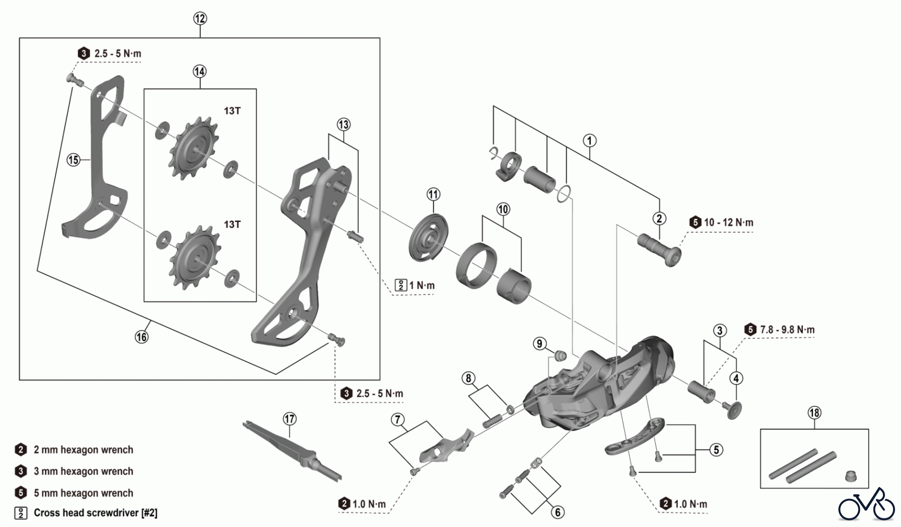  Shimano RD Rear Derailleur - Schaltwerk RD-M9260 -5065A XTR Rear Derailleur