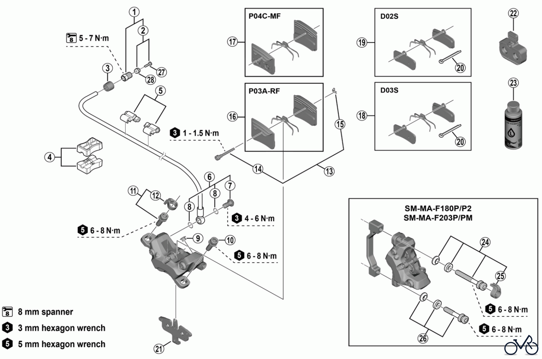  Shimano BR Brake - Bremse BR-M8220 -5113 DEORE XT Disc Brake