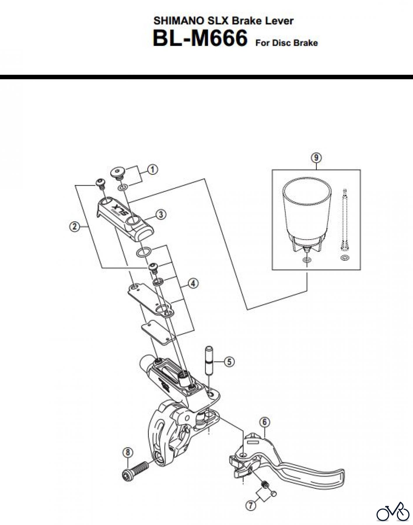  Shimano BL Brake Lever - Bremshebel BL-M666-3200A