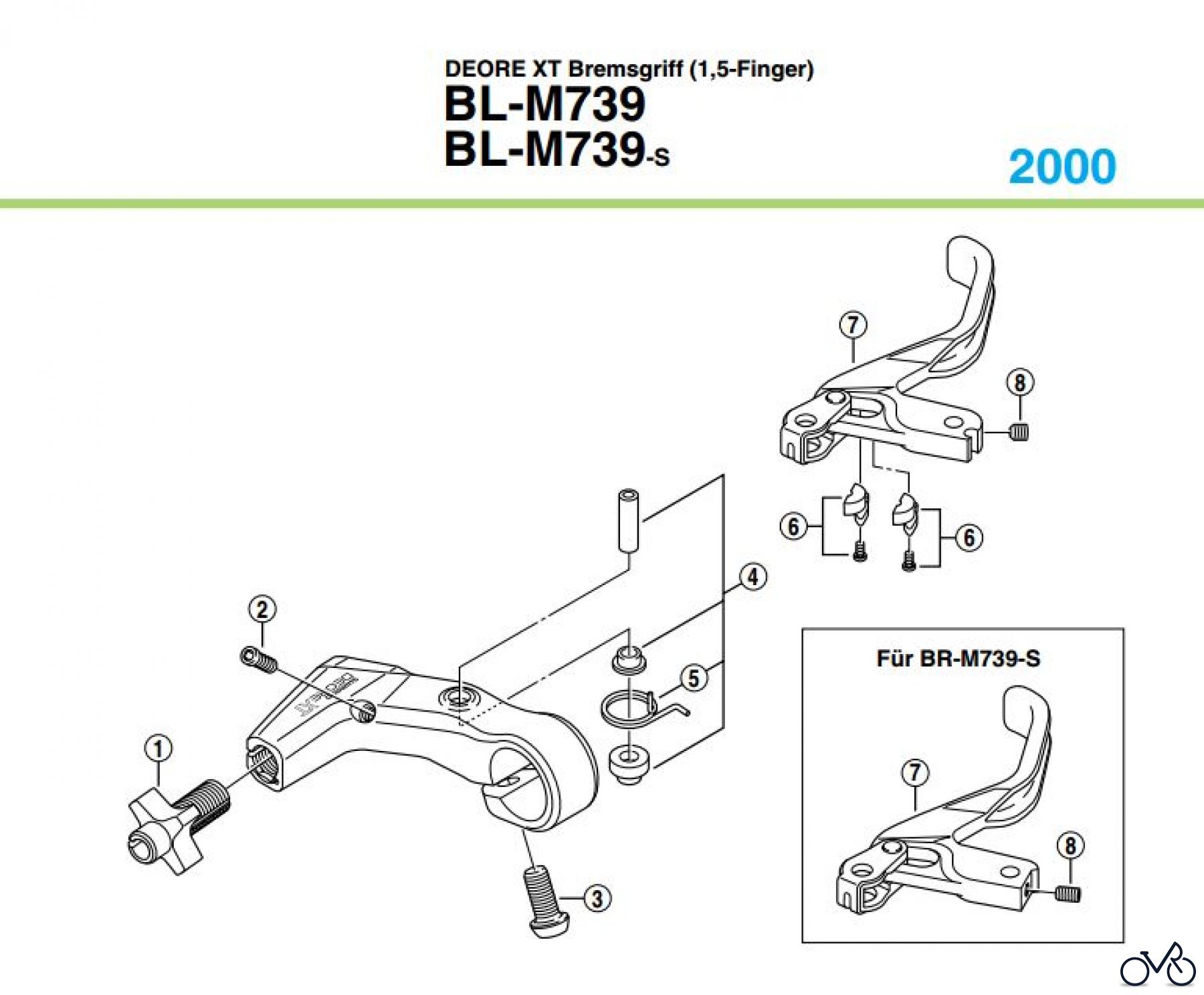  Shimano BL Brake Lever - Bremshebel BL-M739-00