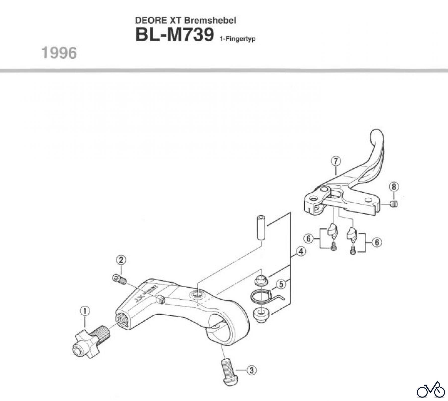  Shimano BL Brake Lever - Bremshebel BL-M739-96