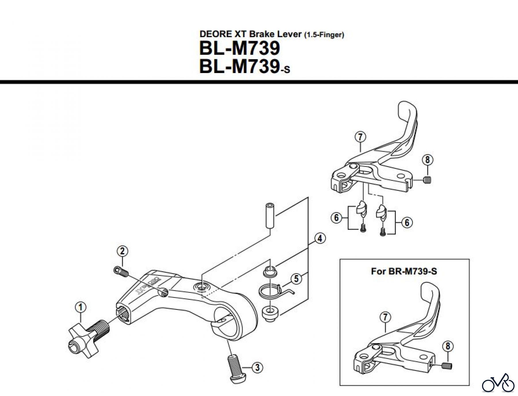  Shimano BL Brake Lever - Bremshebel BL-M739-S