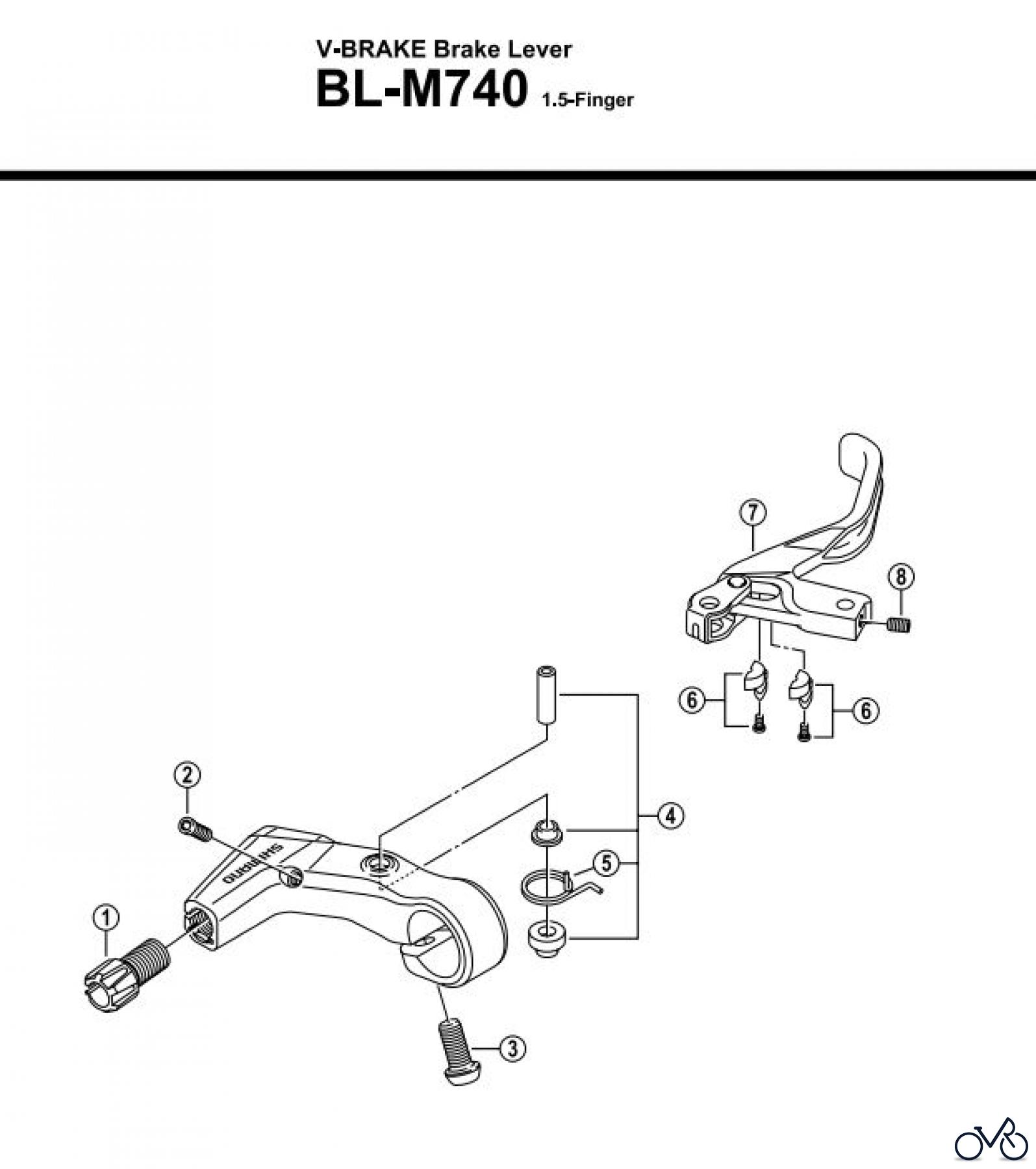  Shimano BL Brake Lever - Bremshebel BL-M740-2486