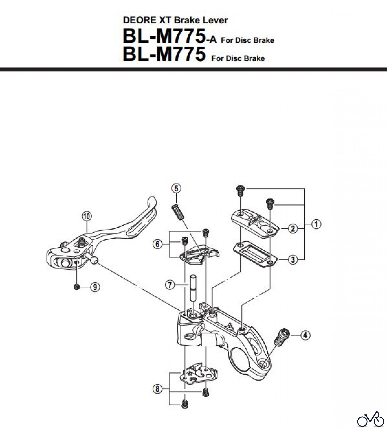  Shimano BL Brake Lever - Bremshebel BL-M775-2689B