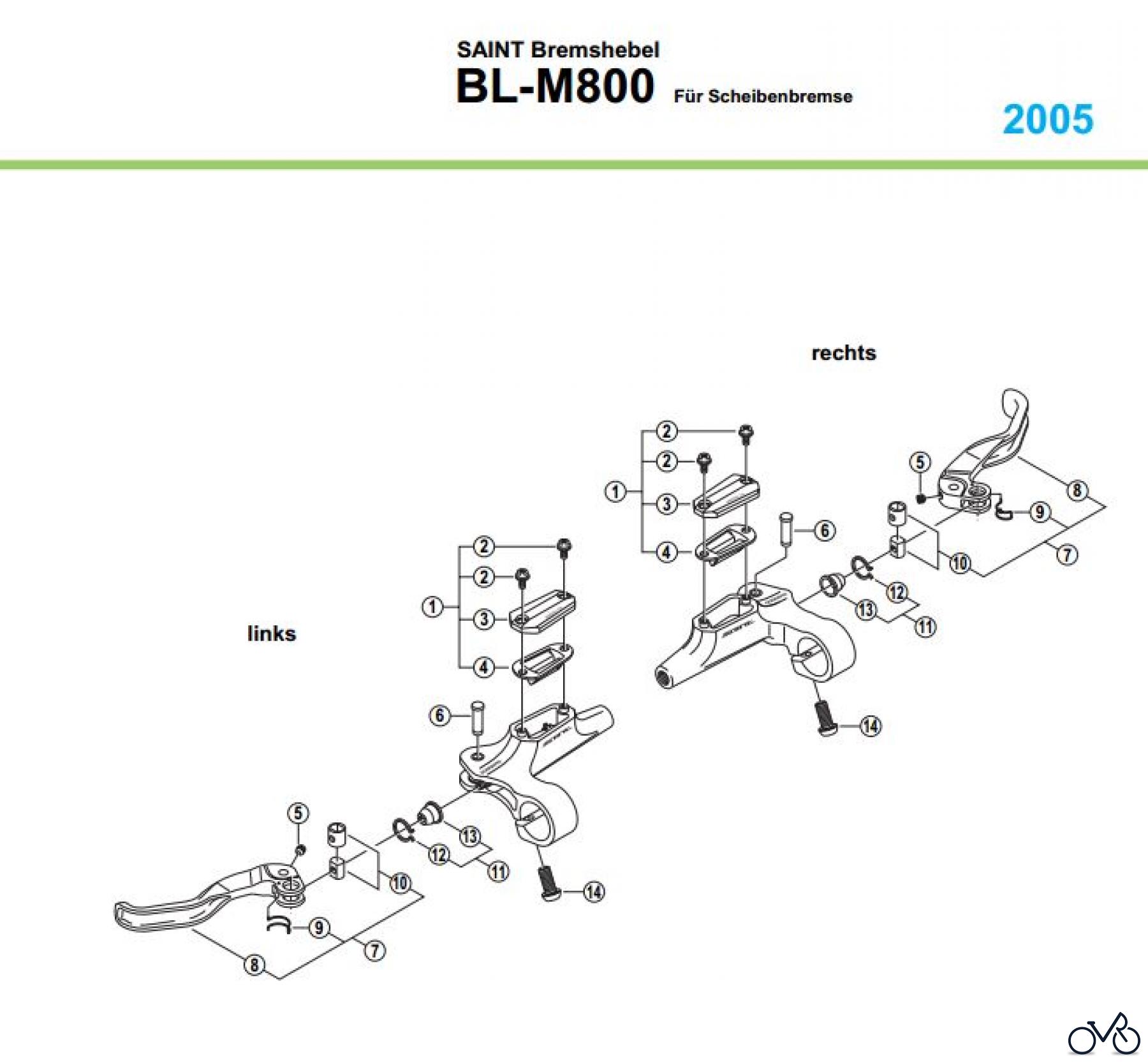  Shimano BL Brake Lever - Bremshebel BL-M800-05