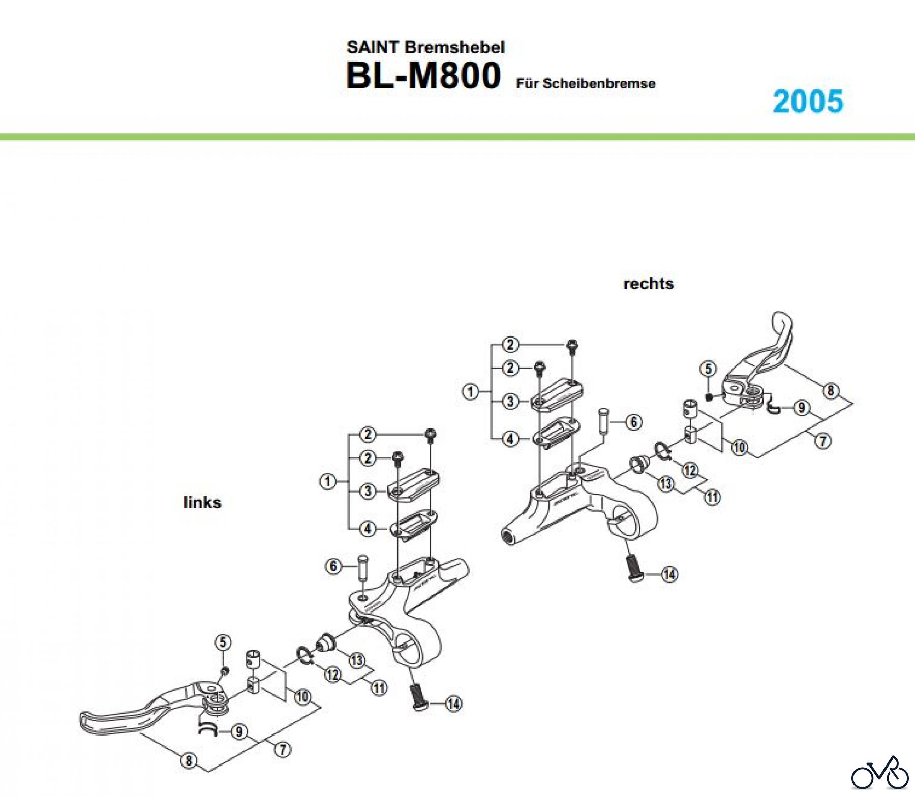  Shimano BL Brake Lever - Bremshebel BL-M800