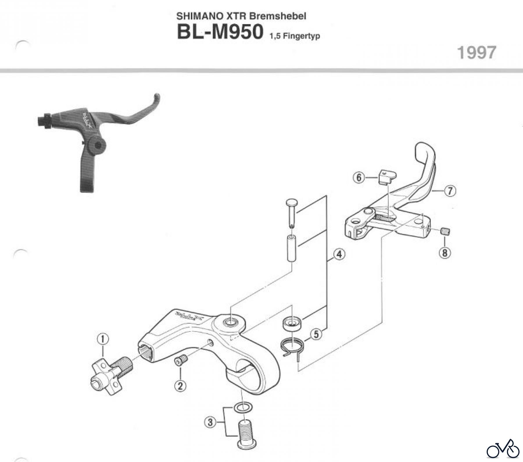  Shimano BL Brake Lever - Bremshebel BL-M950-97