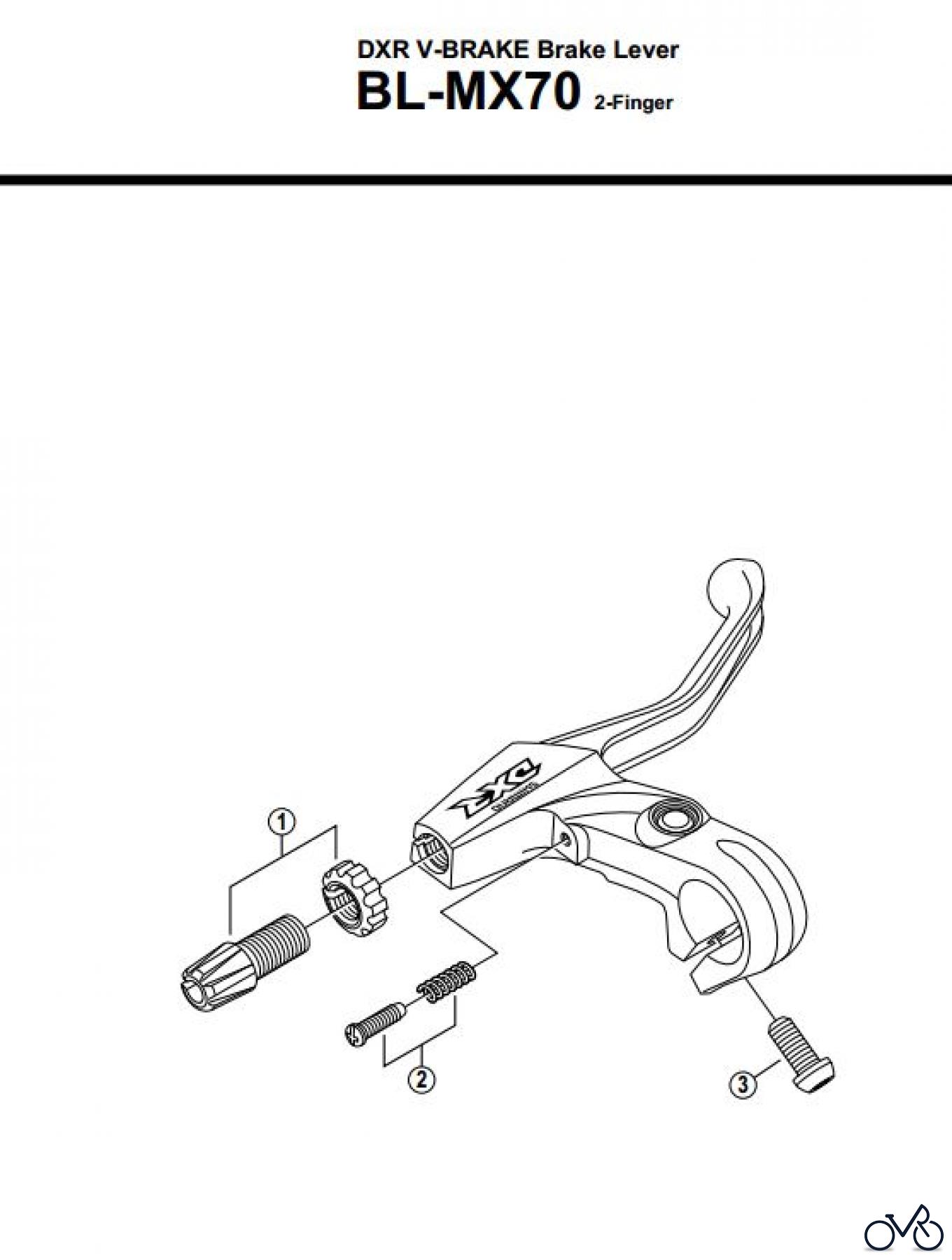  Shimano BL Brake Lever - Bremshebel BL-MX70-2660
