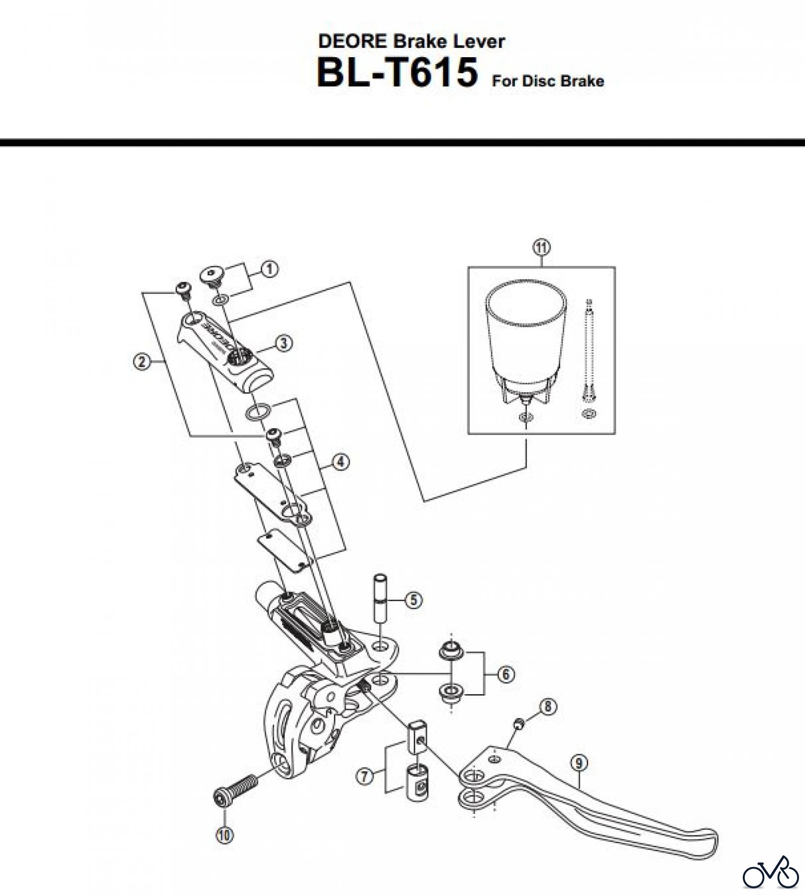  Shimano BL Brake Lever - Bremshebel BL-T615-3499