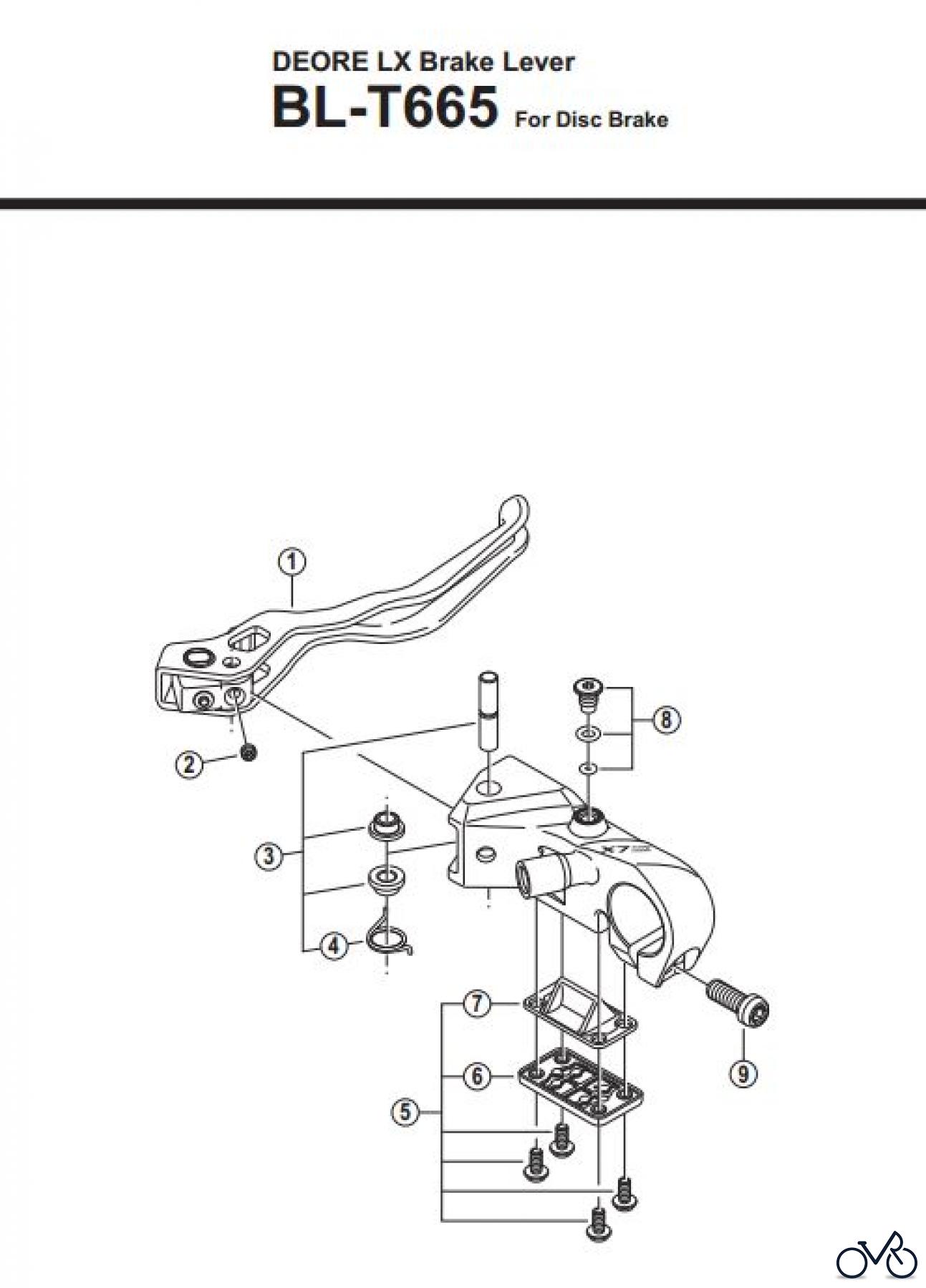  Shimano BL Brake Lever - Bremshebel BL-T665-2963A