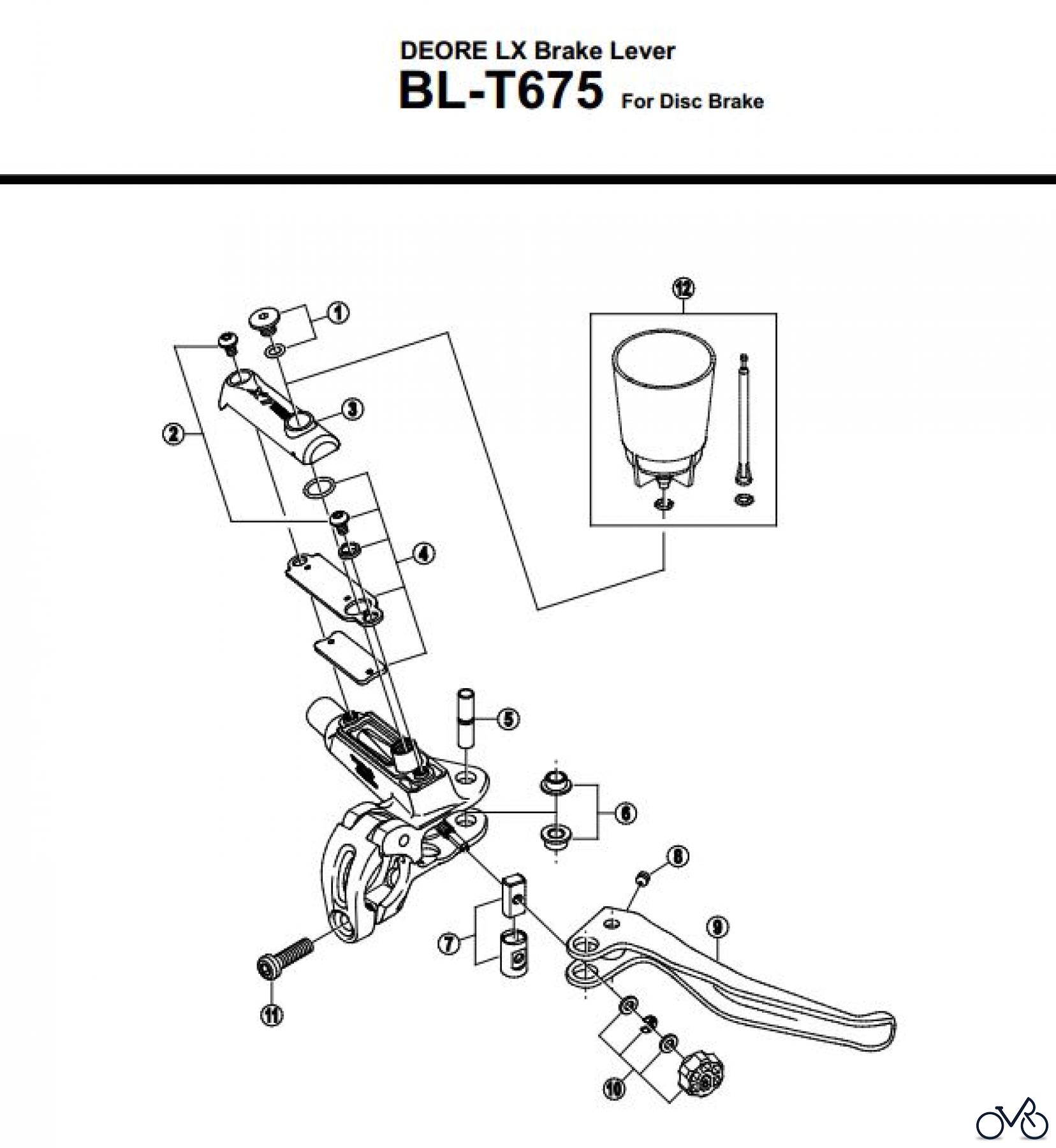 Shimano BL Brake Lever - Bremshebel BL-T675-3306
