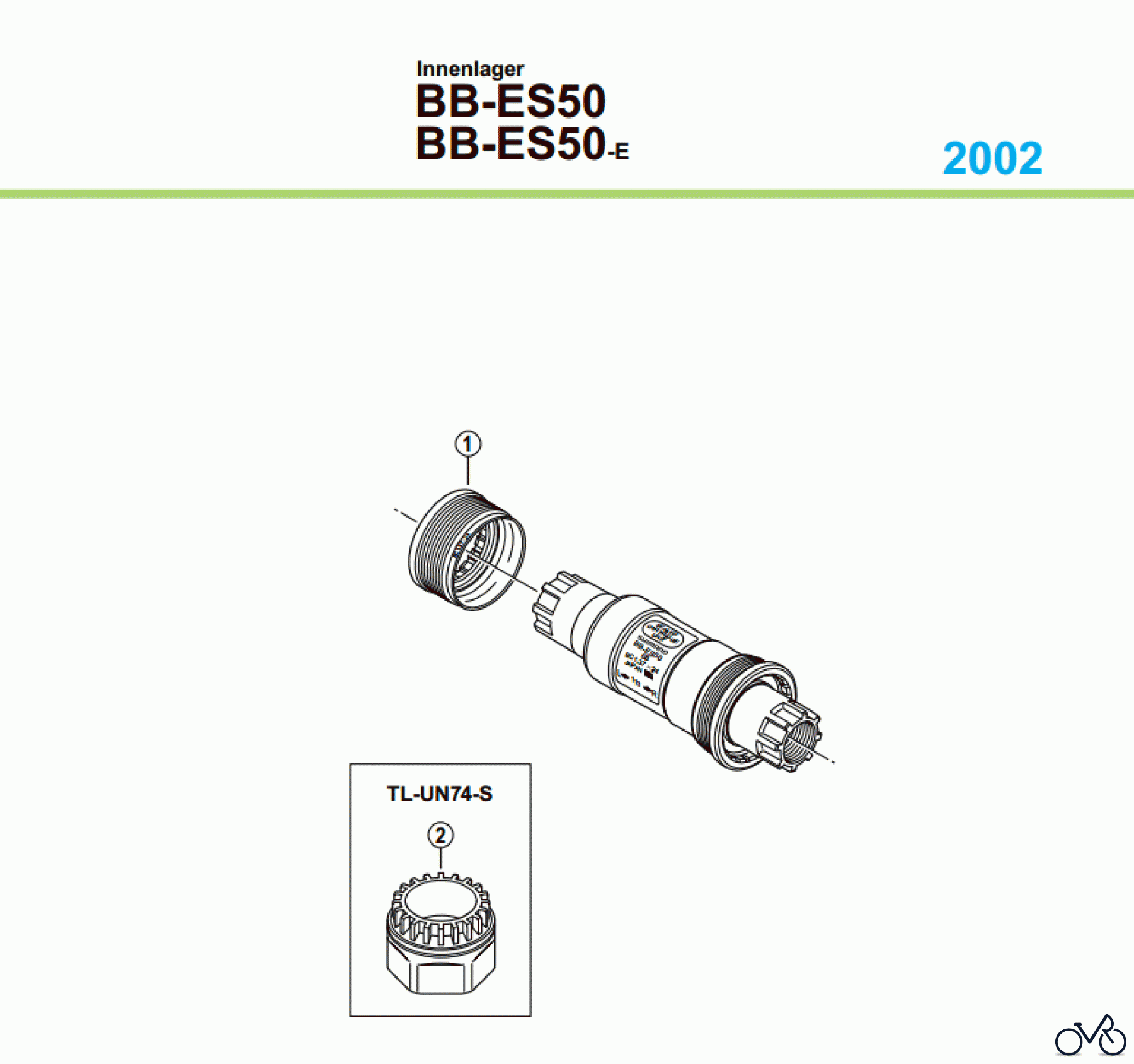  Shimano BB Bottom Bracket- Tretlager BB-ES50, BB-ES50-E