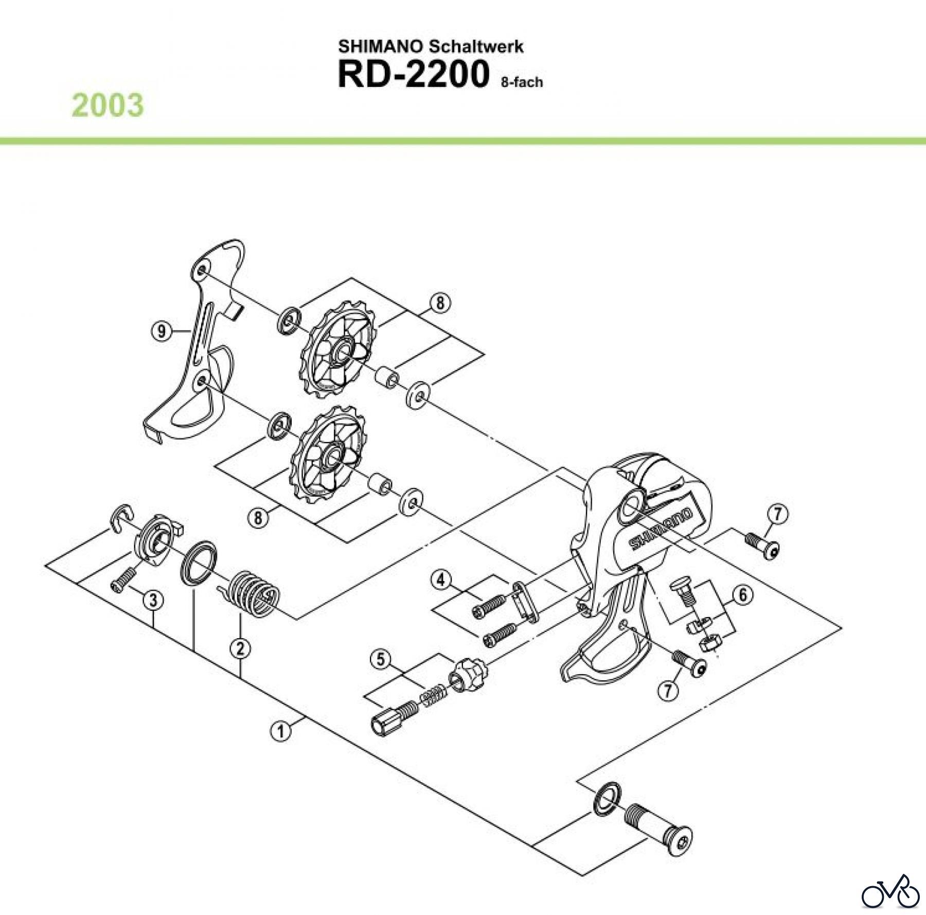  Shimano RD Rear Derailleur - Schaltwerk RD-2200-03