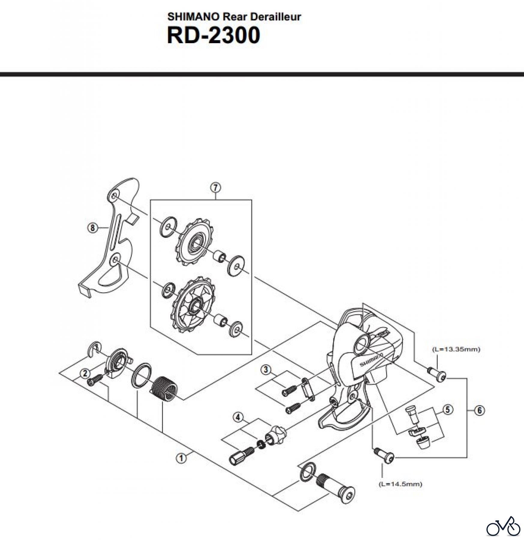  Shimano RD Rear Derailleur - Schaltwerk RD-2300-2923