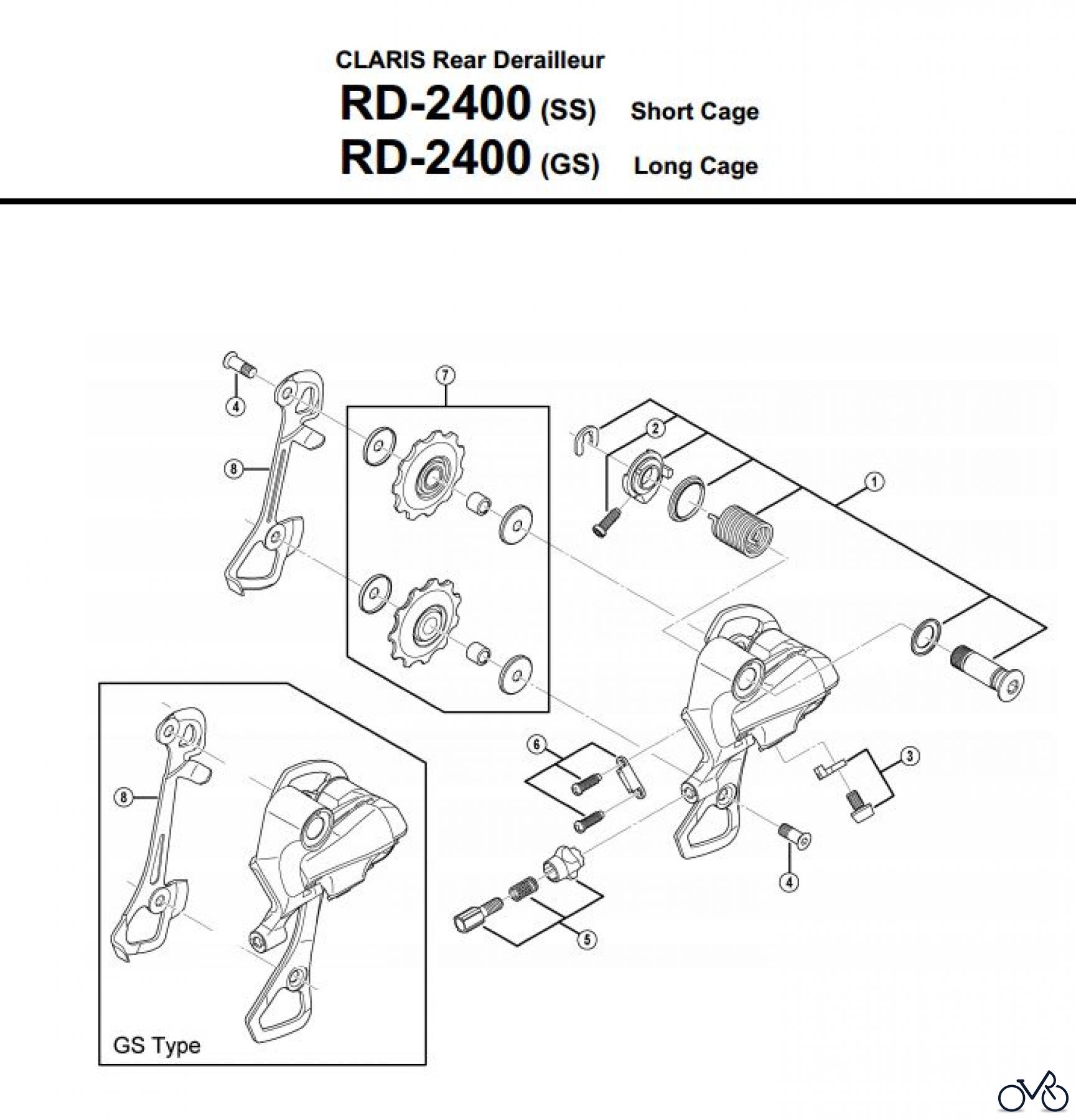  Shimano RD Rear Derailleur - Schaltwerk RD-2400-3489