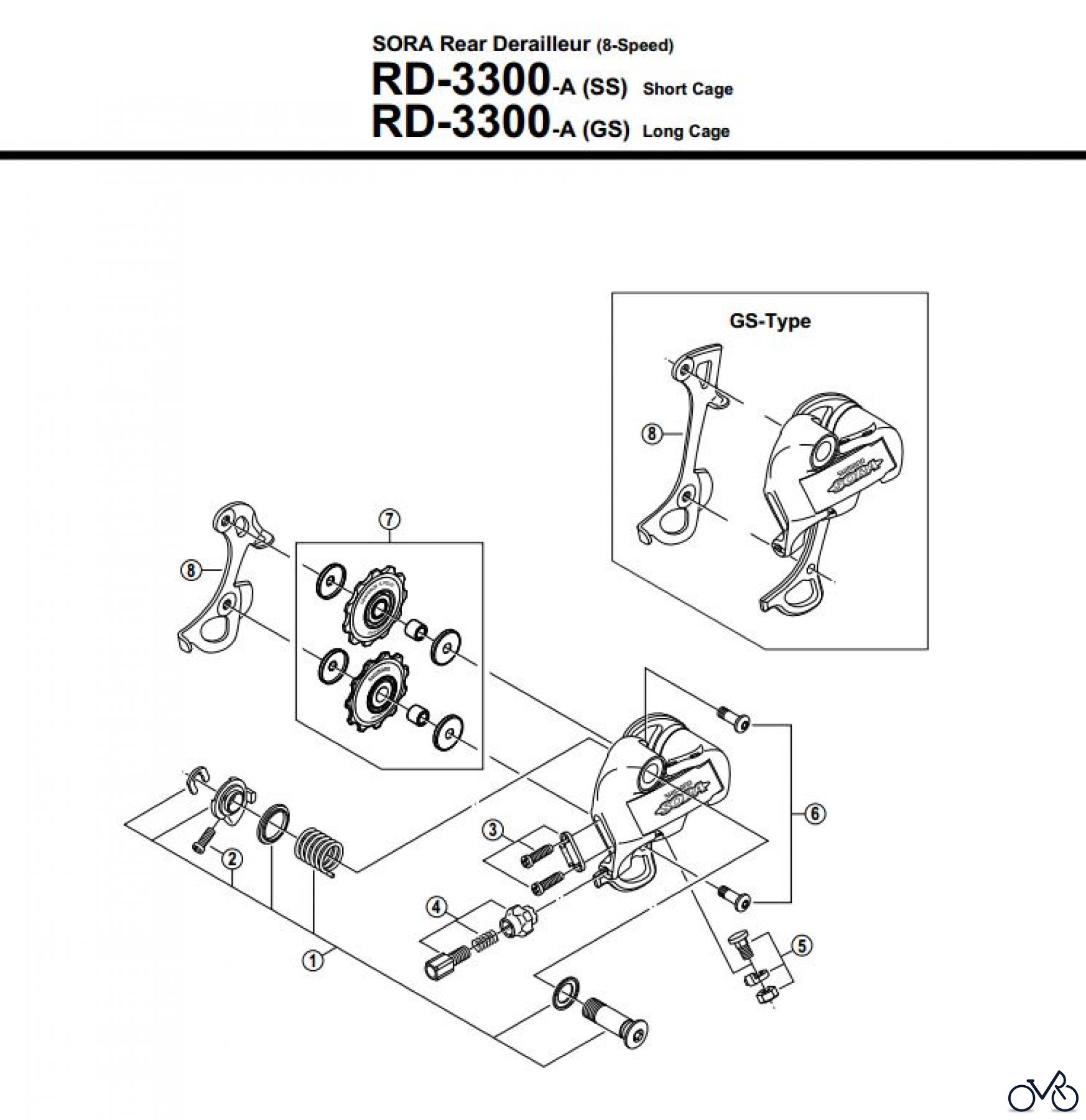 Shimano RD Rear Derailleur - Schaltwerk RD-3300-A-2539