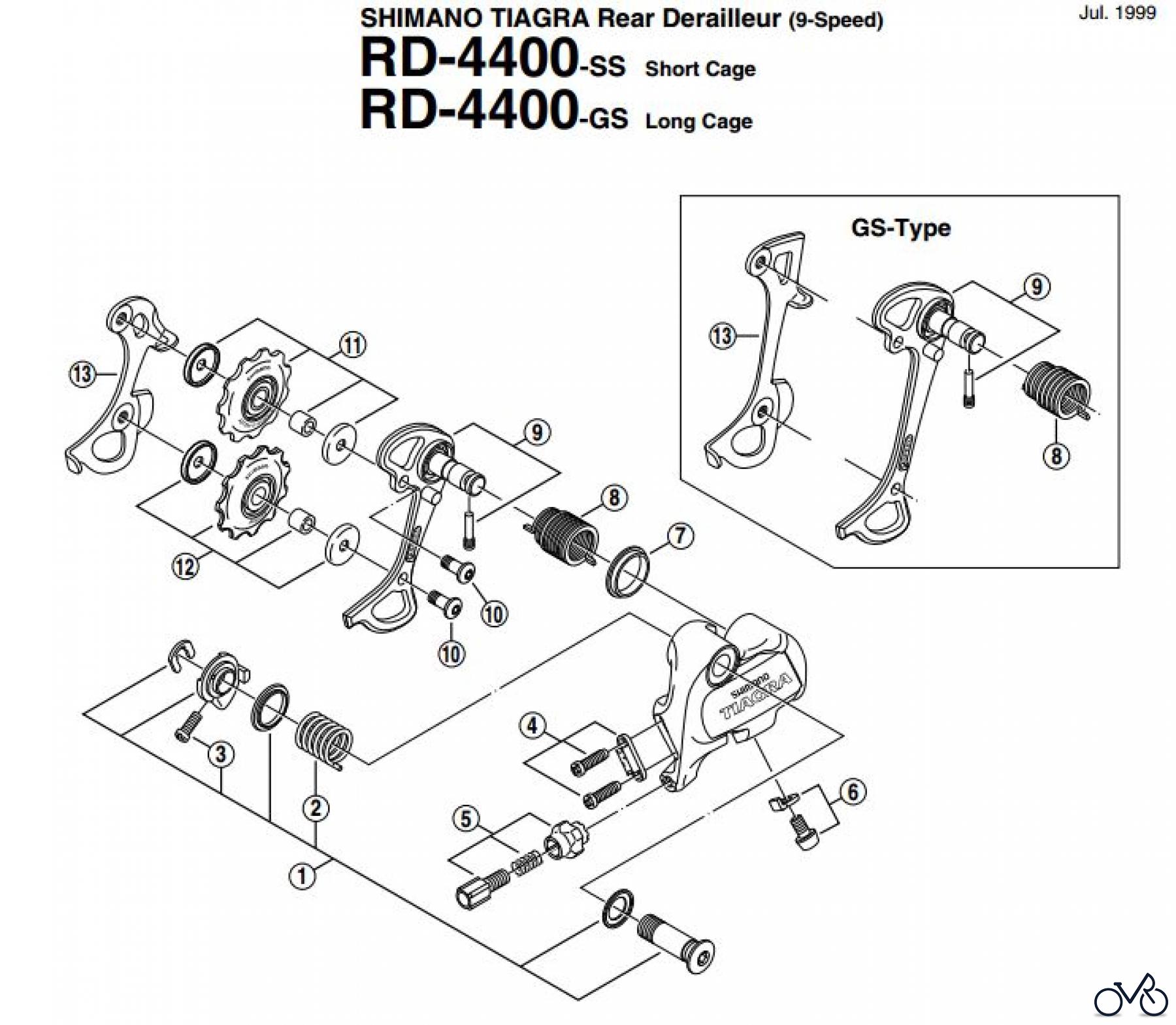  Shimano RD Rear Derailleur - Schaltwerk RD-4400-EV