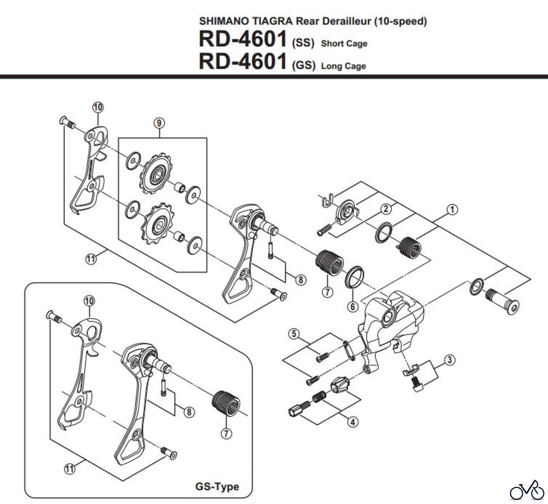  Shimano RD Rear Derailleur - Schaltwerk RD-4601-3424