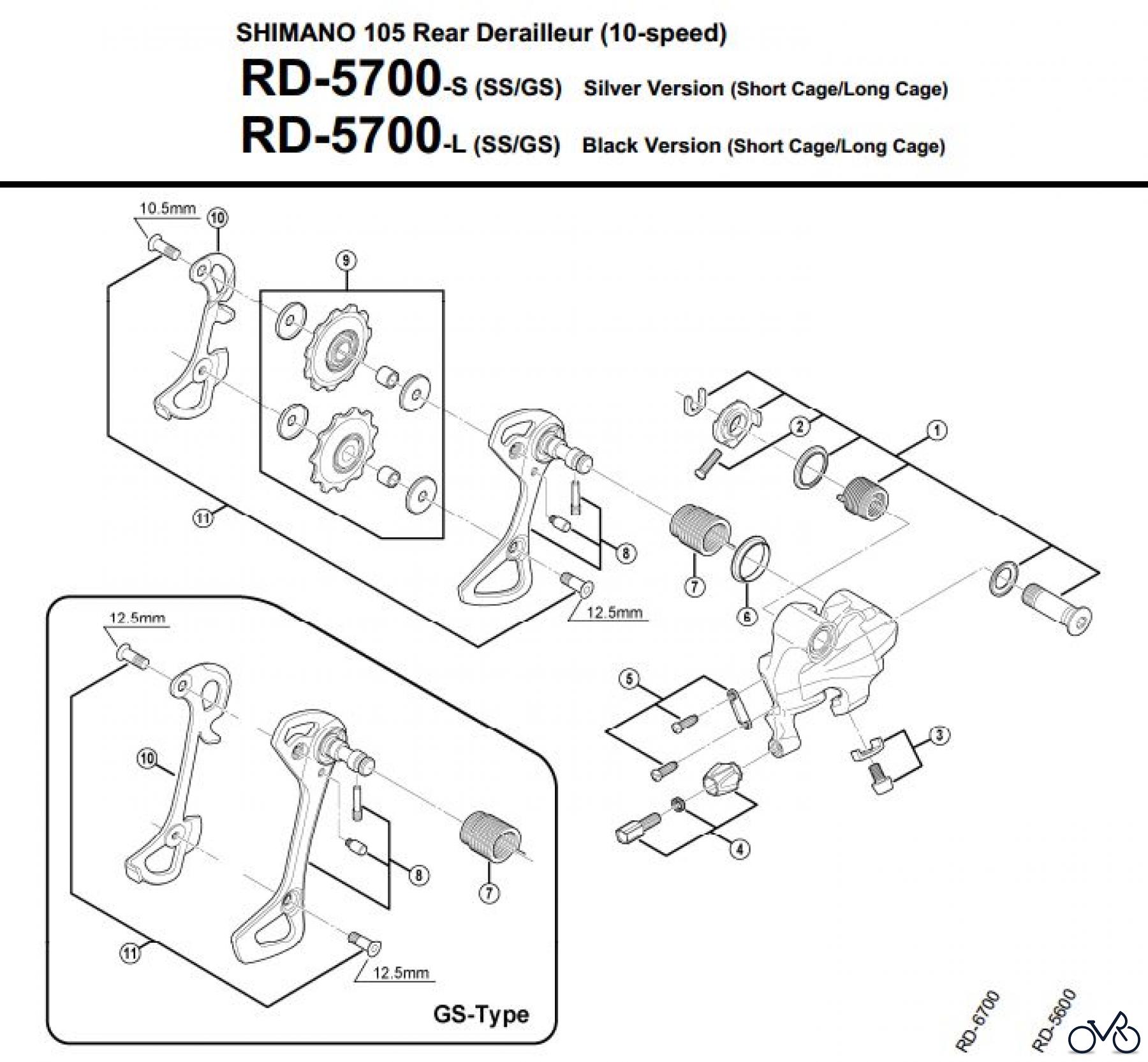  Shimano RD Rear Derailleur - Schaltwerk RD-5700-3042