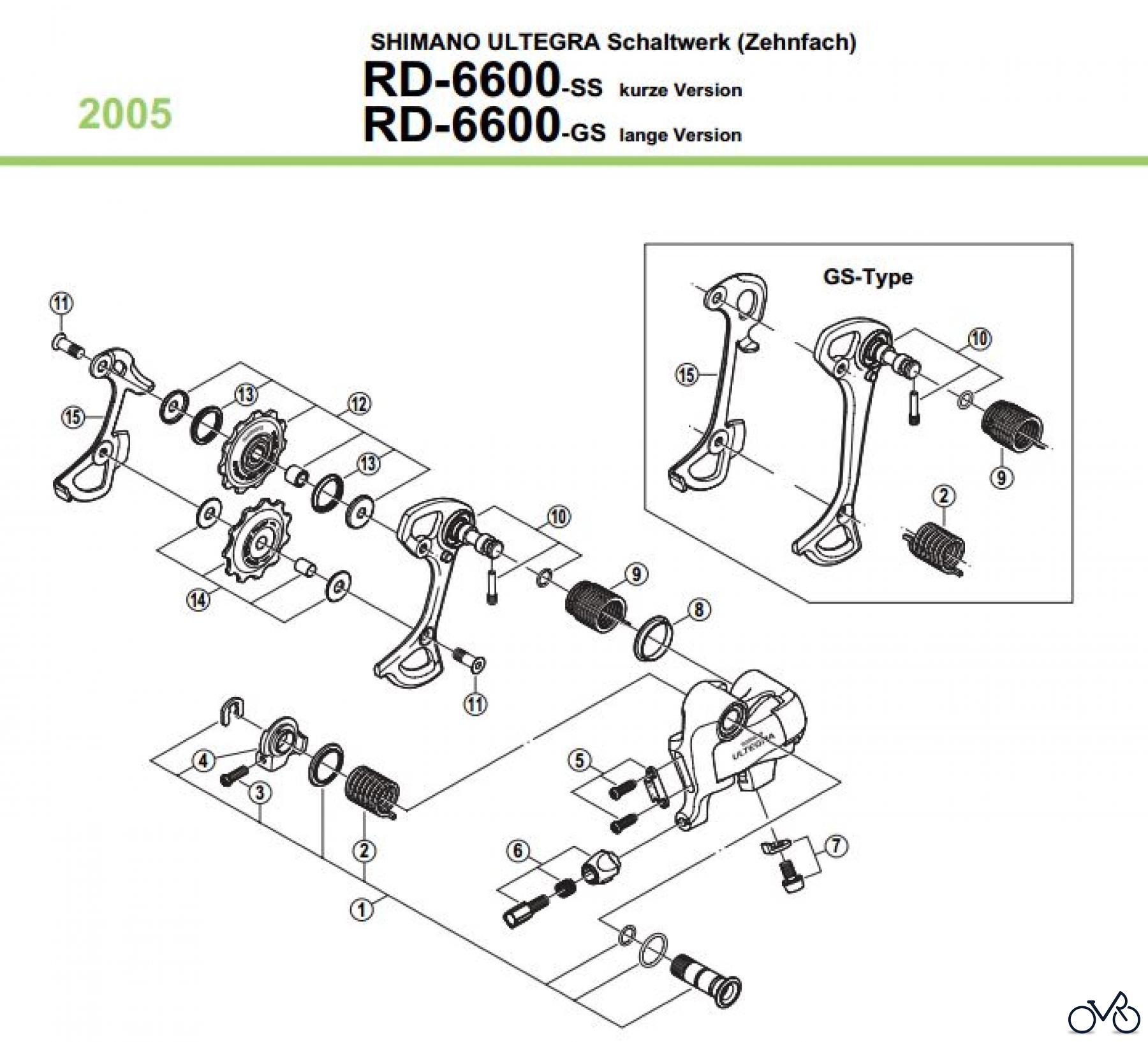  Shimano RD Rear Derailleur - Schaltwerk RD-6600-05