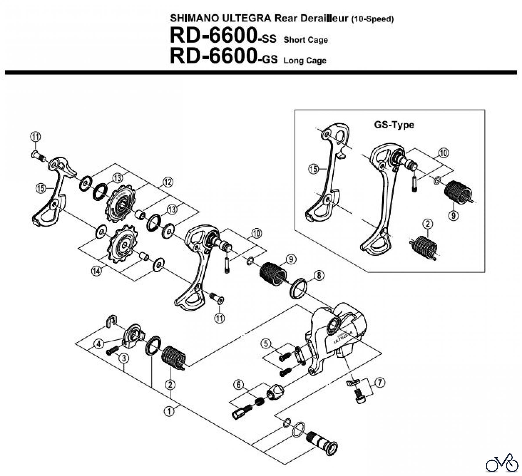  Shimano RD Rear Derailleur - Schaltwerk RD-6600