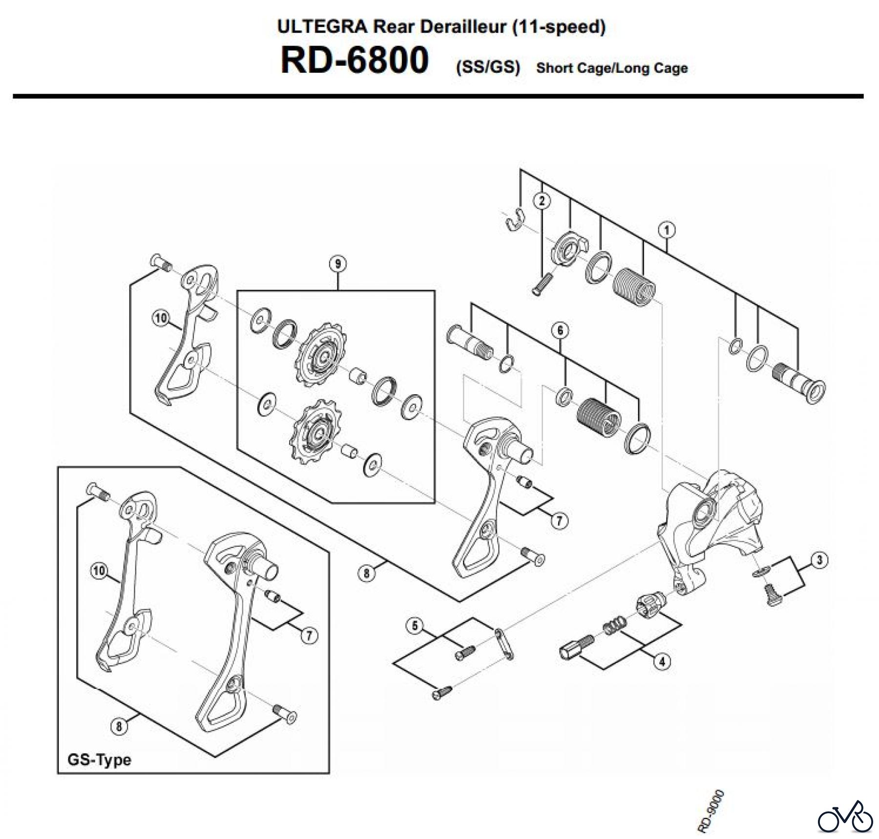  Shimano RD Rear Derailleur - Schaltwerk RD-6800-3608