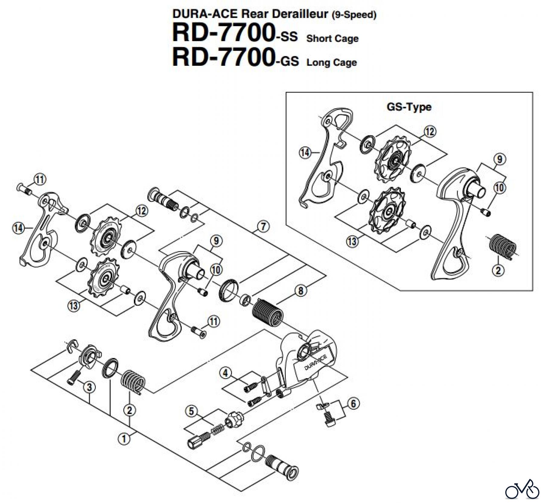  Shimano RD Rear Derailleur - Schaltwerk RD-7700-EV