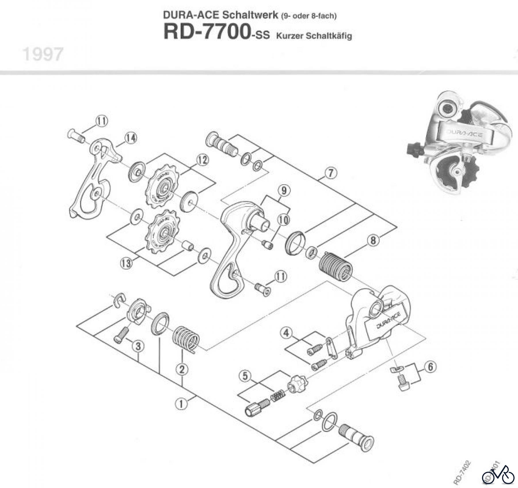 Shimano RD 7700 SS 97 Ersatzteile