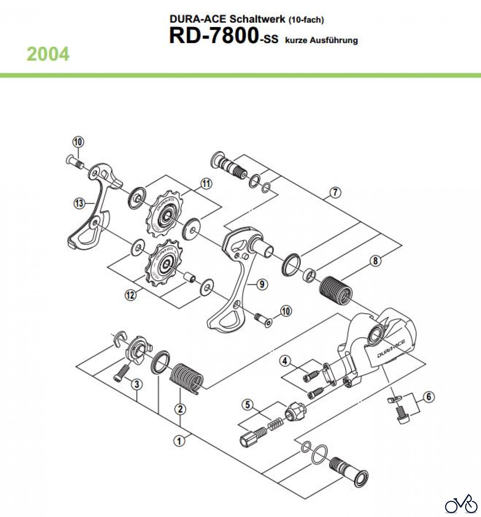  Shimano RD Rear Derailleur - Schaltwerk RD-7800-04