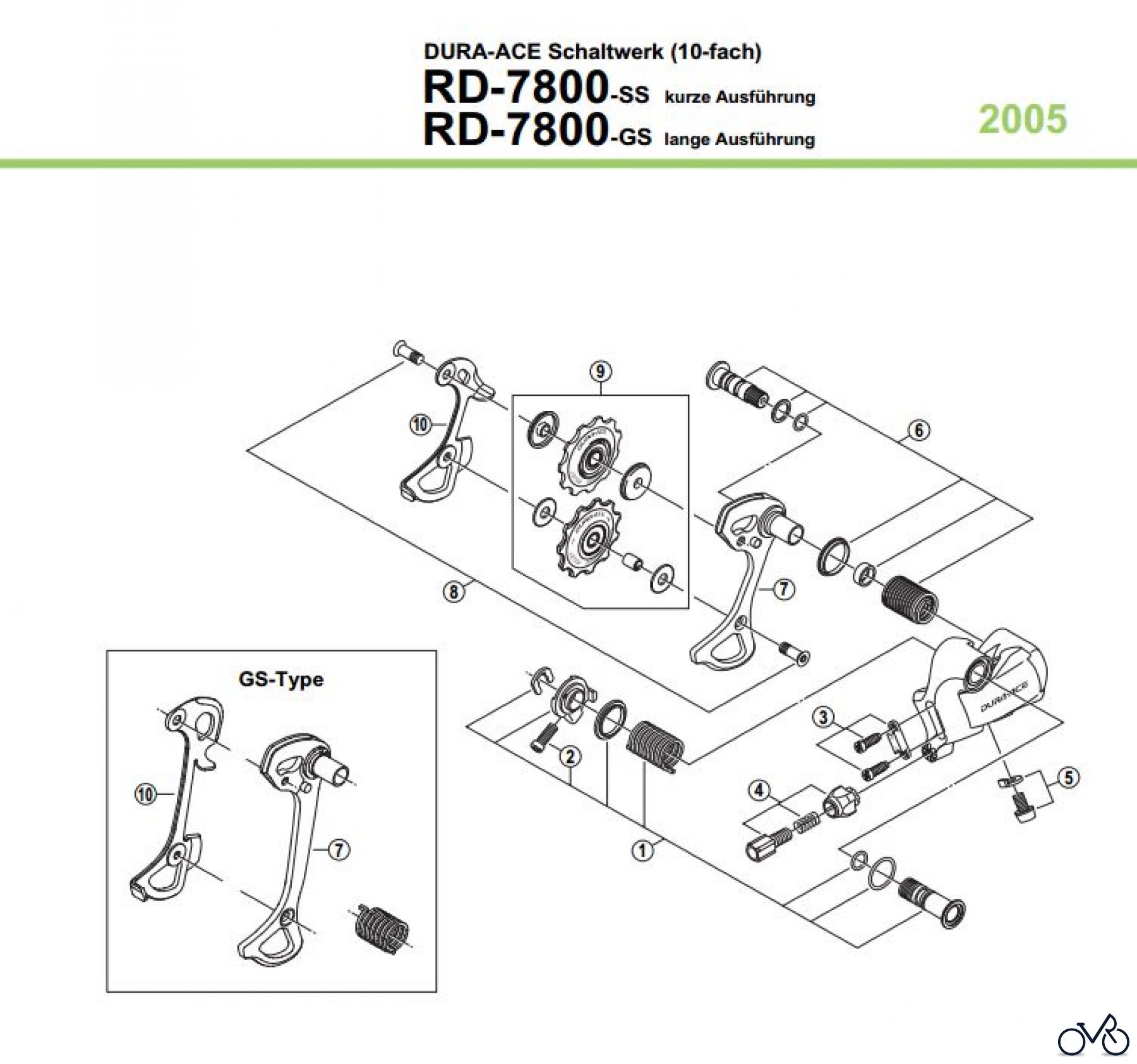 Shimano RD Rear Derailleur - Schaltwerk RD-7800-05