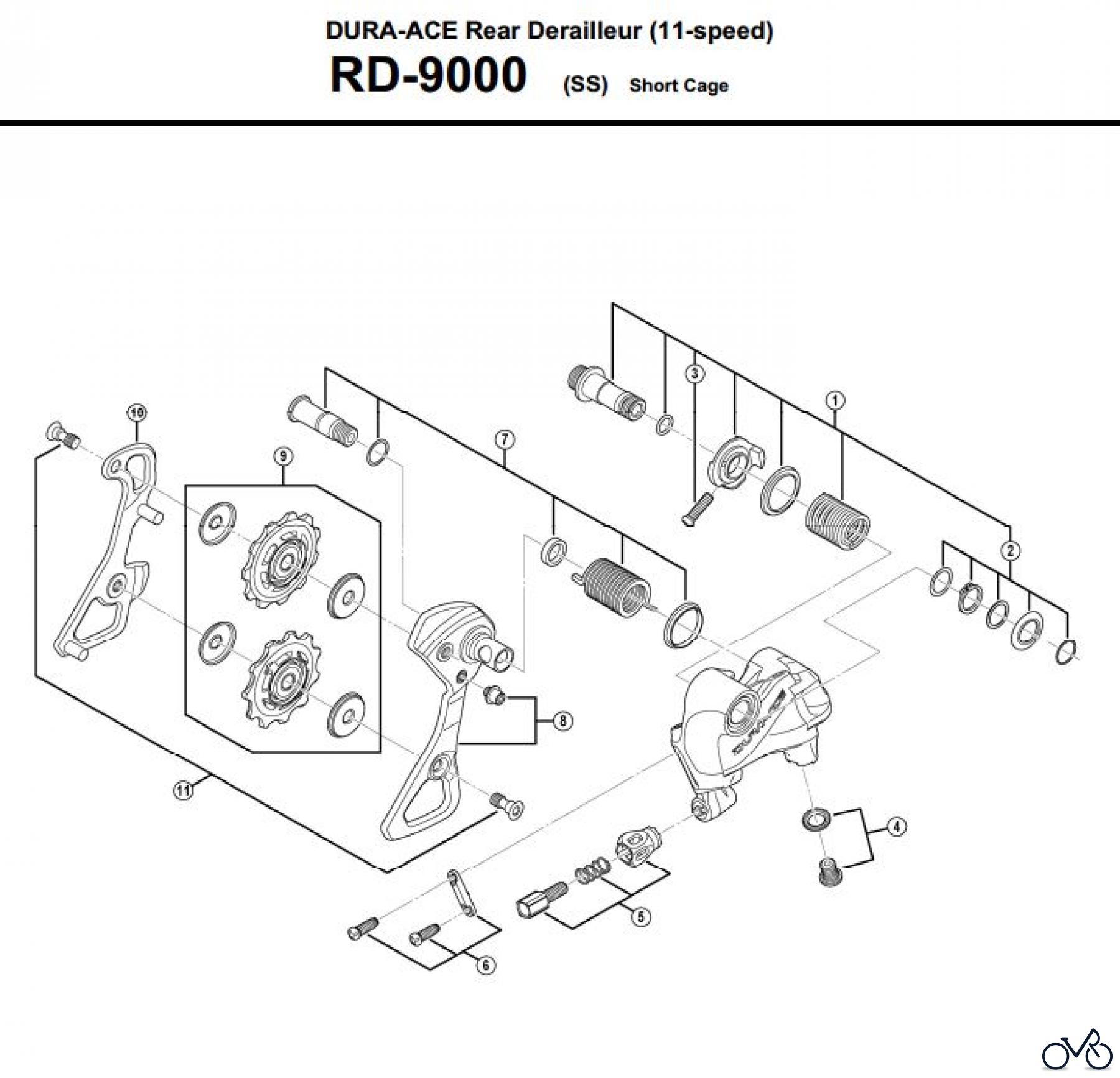  Shimano RD Rear Derailleur - Schaltwerk RD-9000-3330