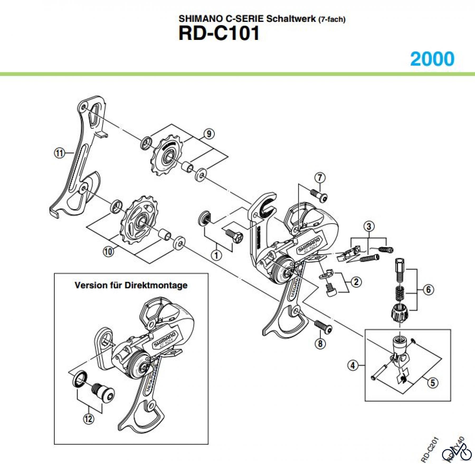  Shimano RD Rear Derailleur - Schaltwerk RD-C101-00