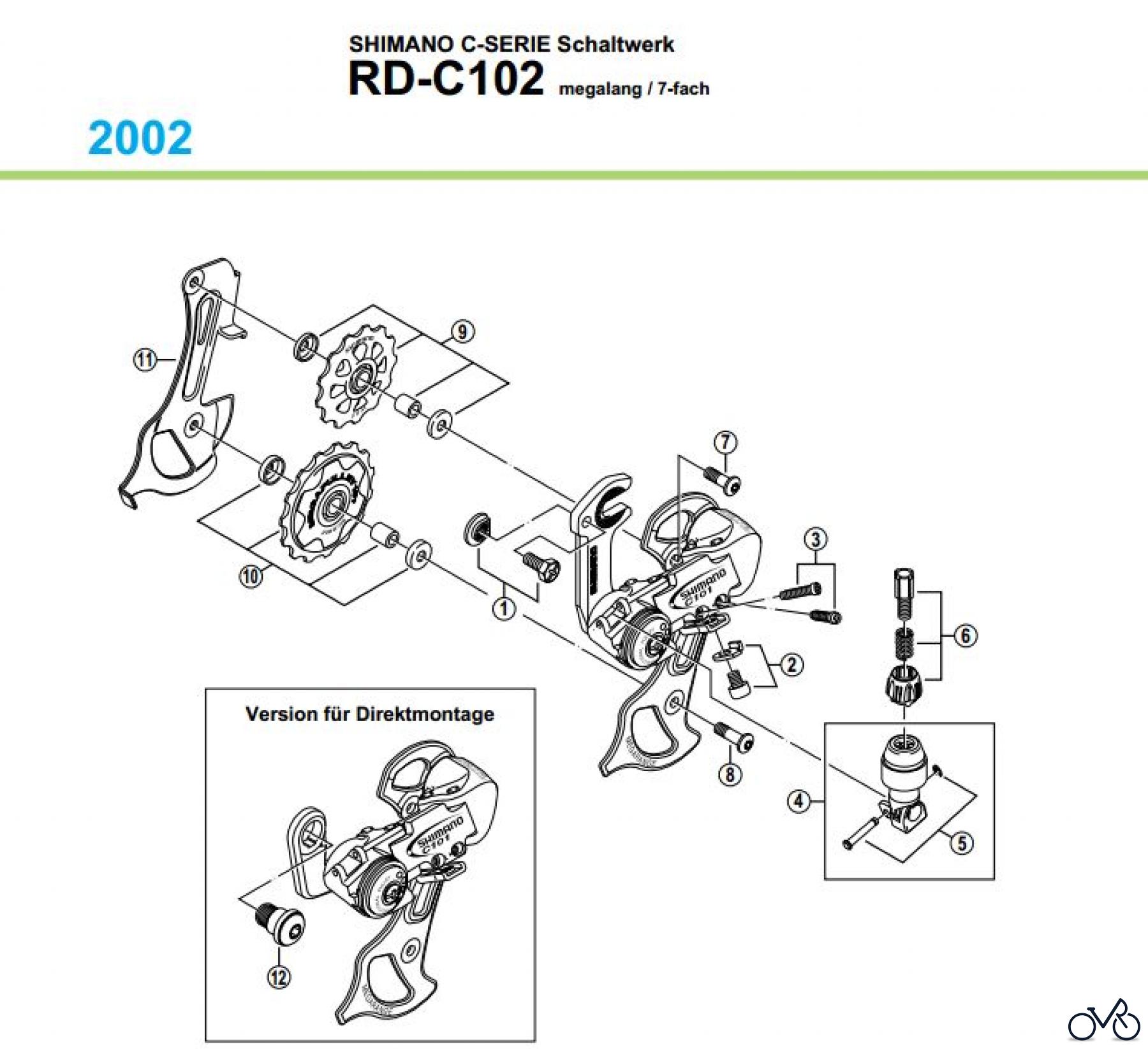  Shimano RD Rear Derailleur - Schaltwerk RD-C102-02