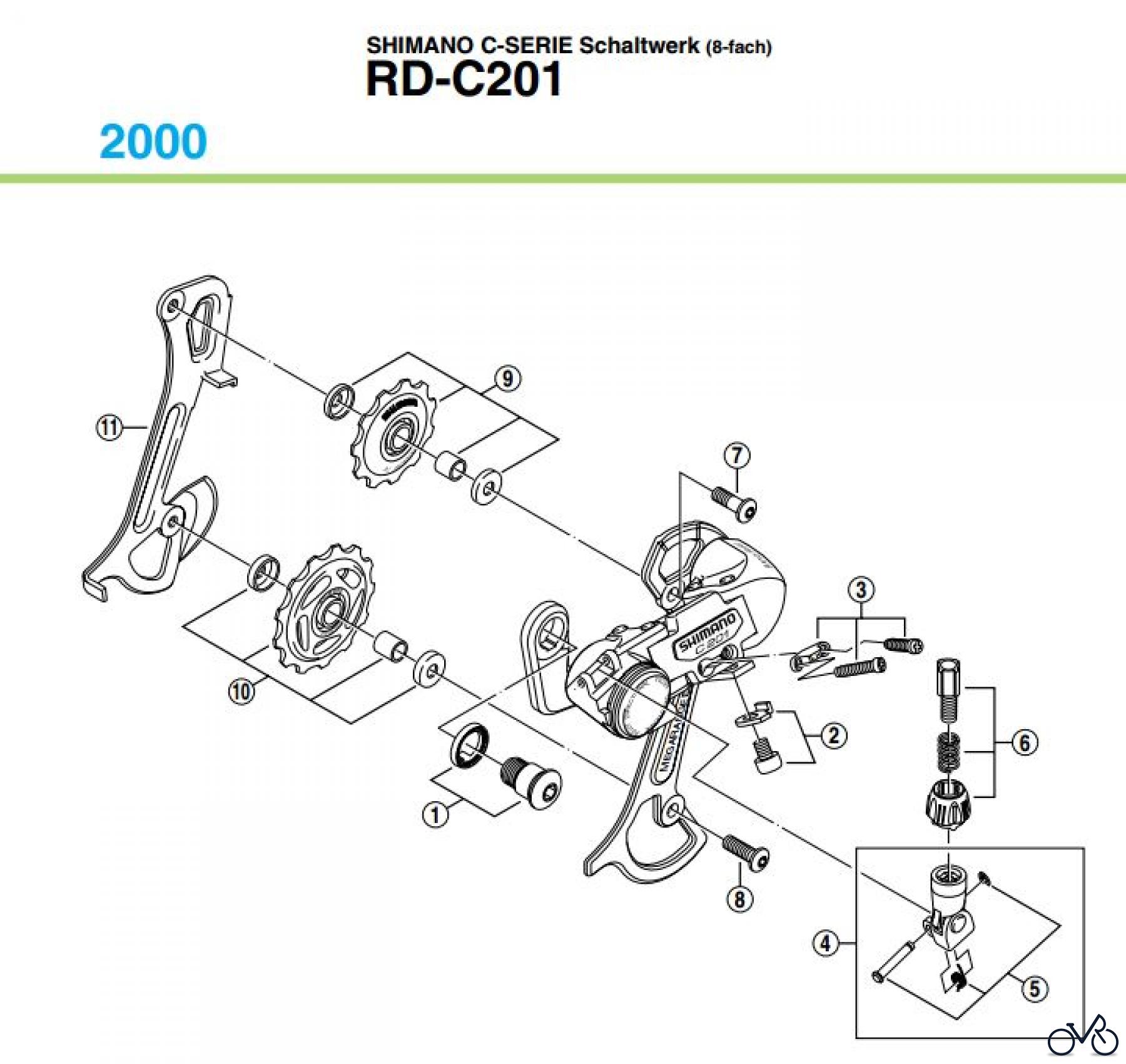  Shimano RD Rear Derailleur - Schaltwerk RD-C201-00