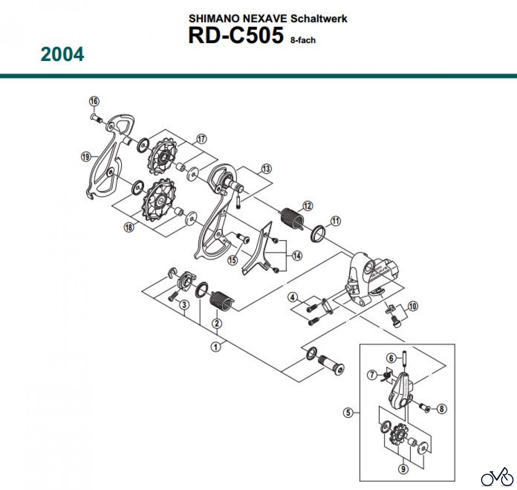  Shimano RD Rear Derailleur - Schaltwerk RD-C505-04