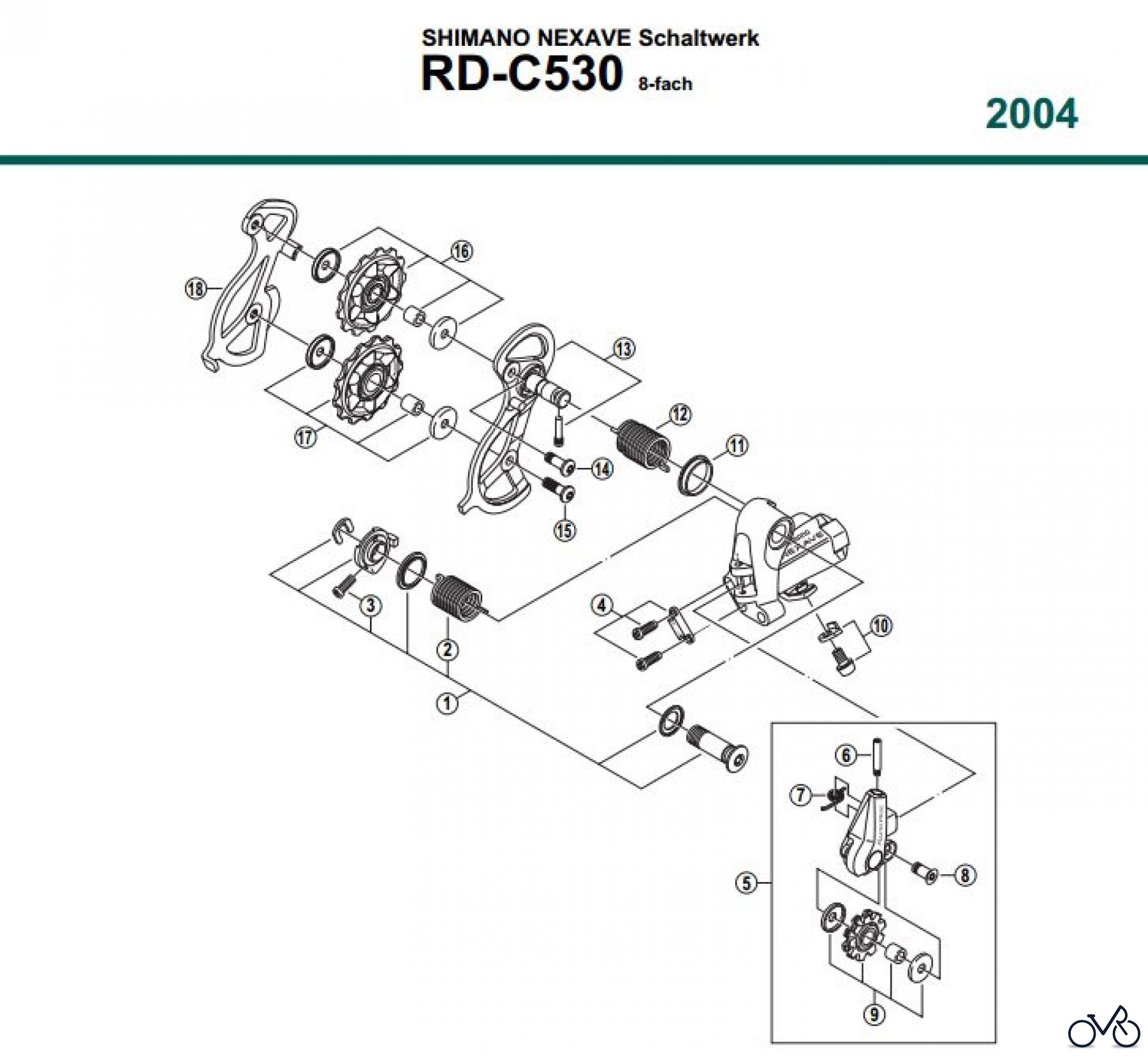  Shimano RD Rear Derailleur - Schaltwerk RD-C530-04