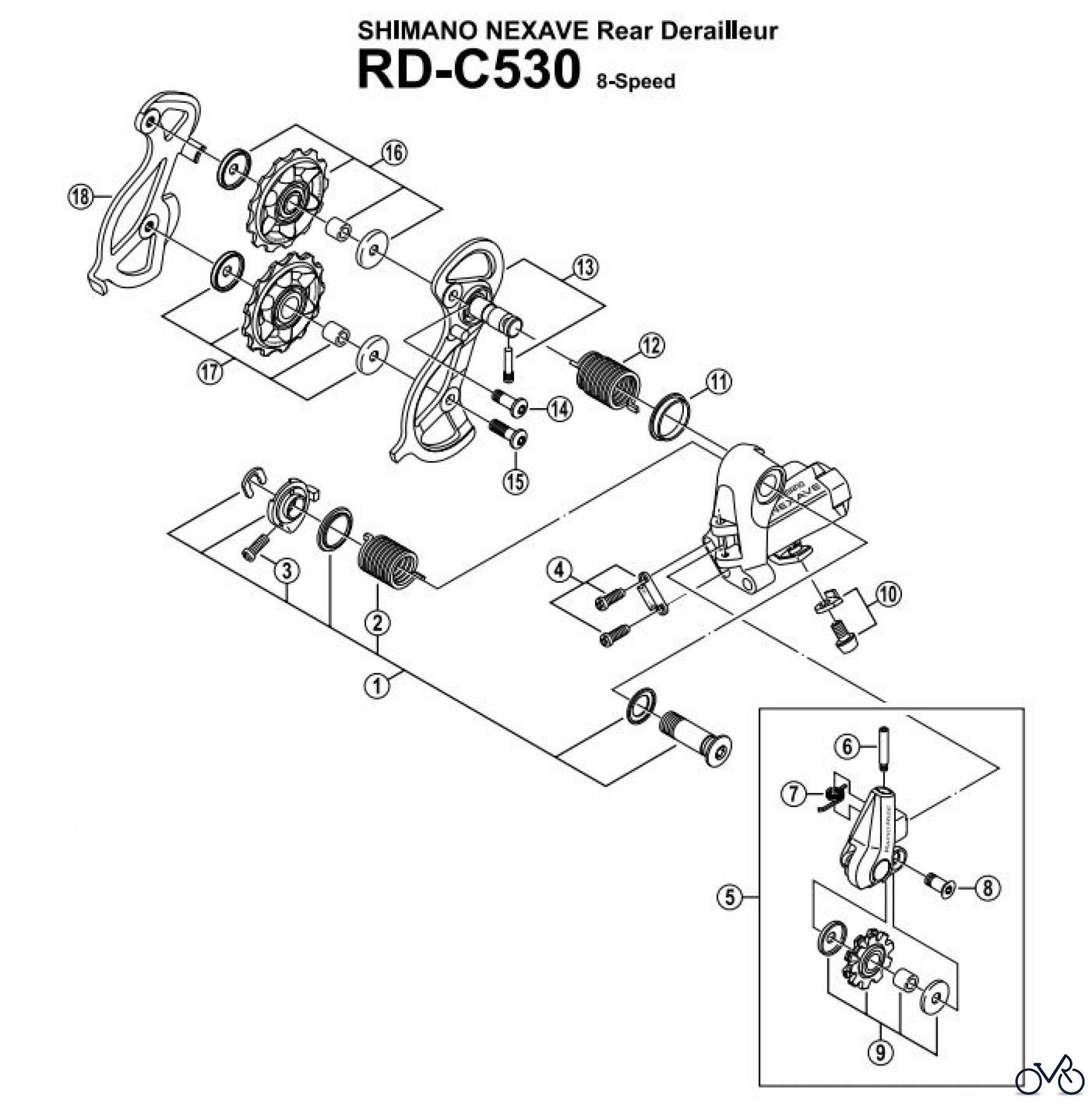  Shimano RD Rear Derailleur - Schaltwerk RD-C530