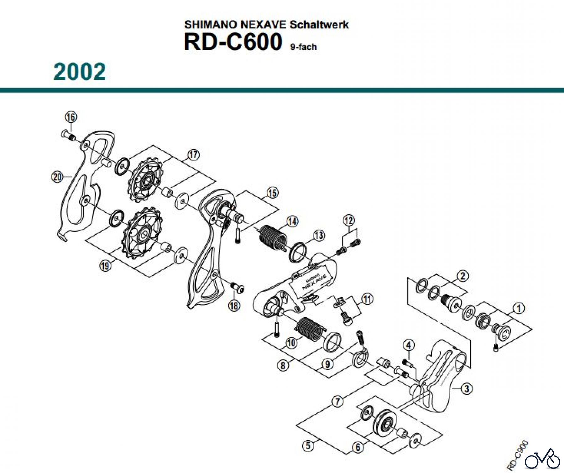  Shimano RD Rear Derailleur - Schaltwerk RD-C600-02