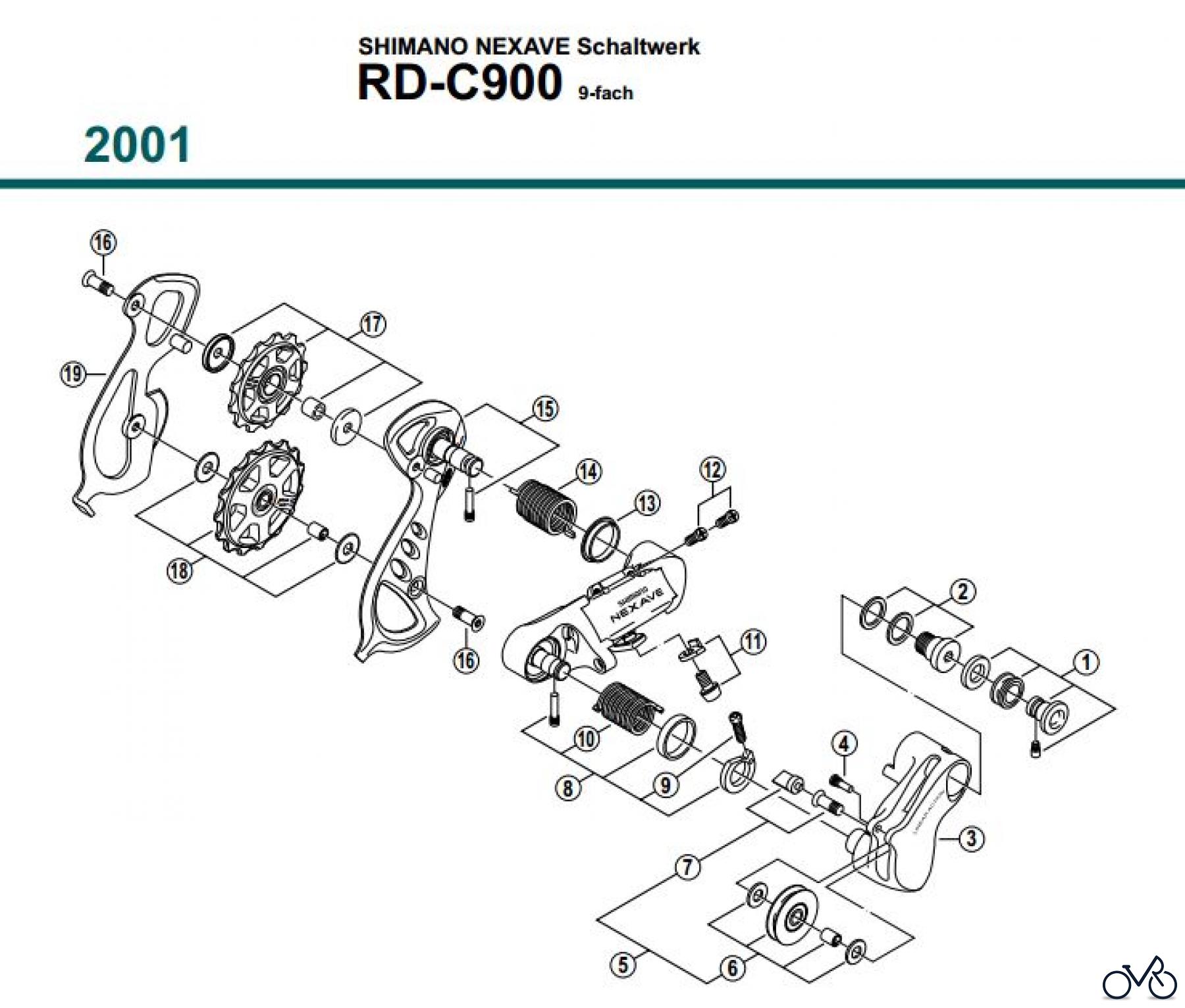  Shimano RD Rear Derailleur - Schaltwerk RD-C900-01