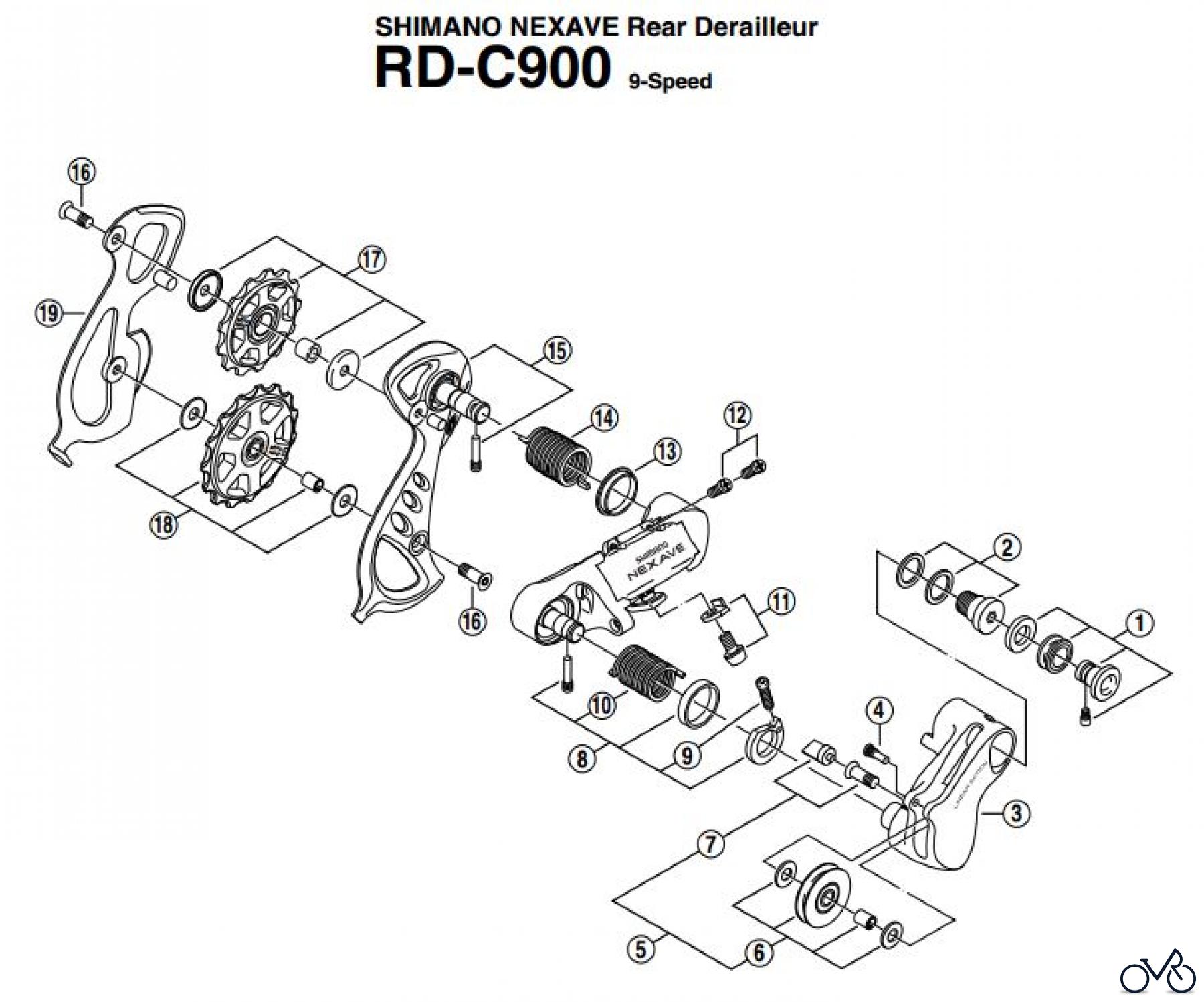 Shimano RD Rear Derailleur - Schaltwerk RD-C900-EV