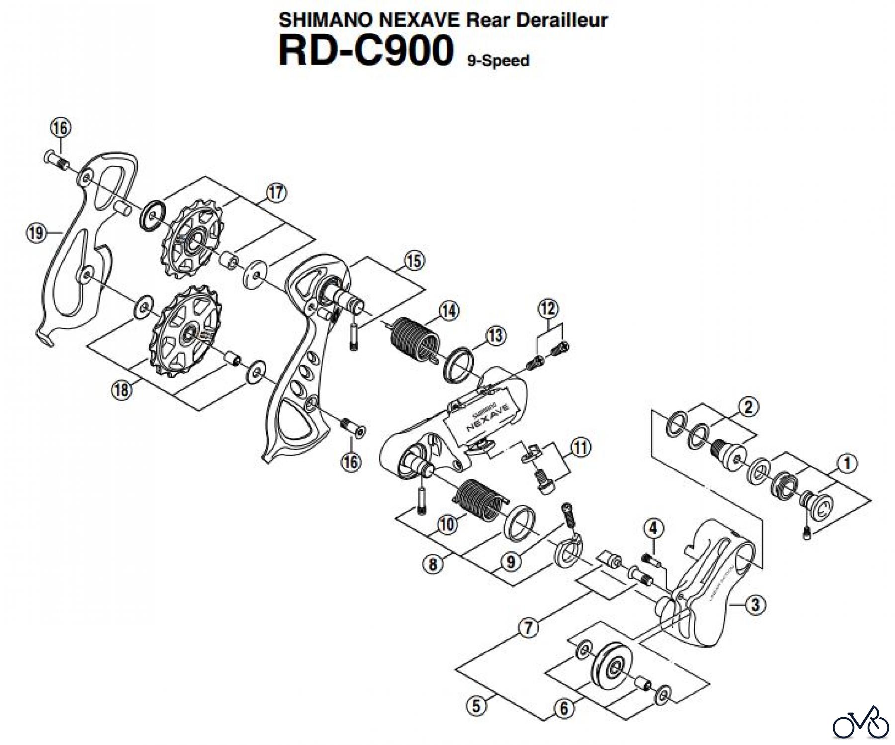  Shimano RD Rear Derailleur - Schaltwerk RD-C900-EV