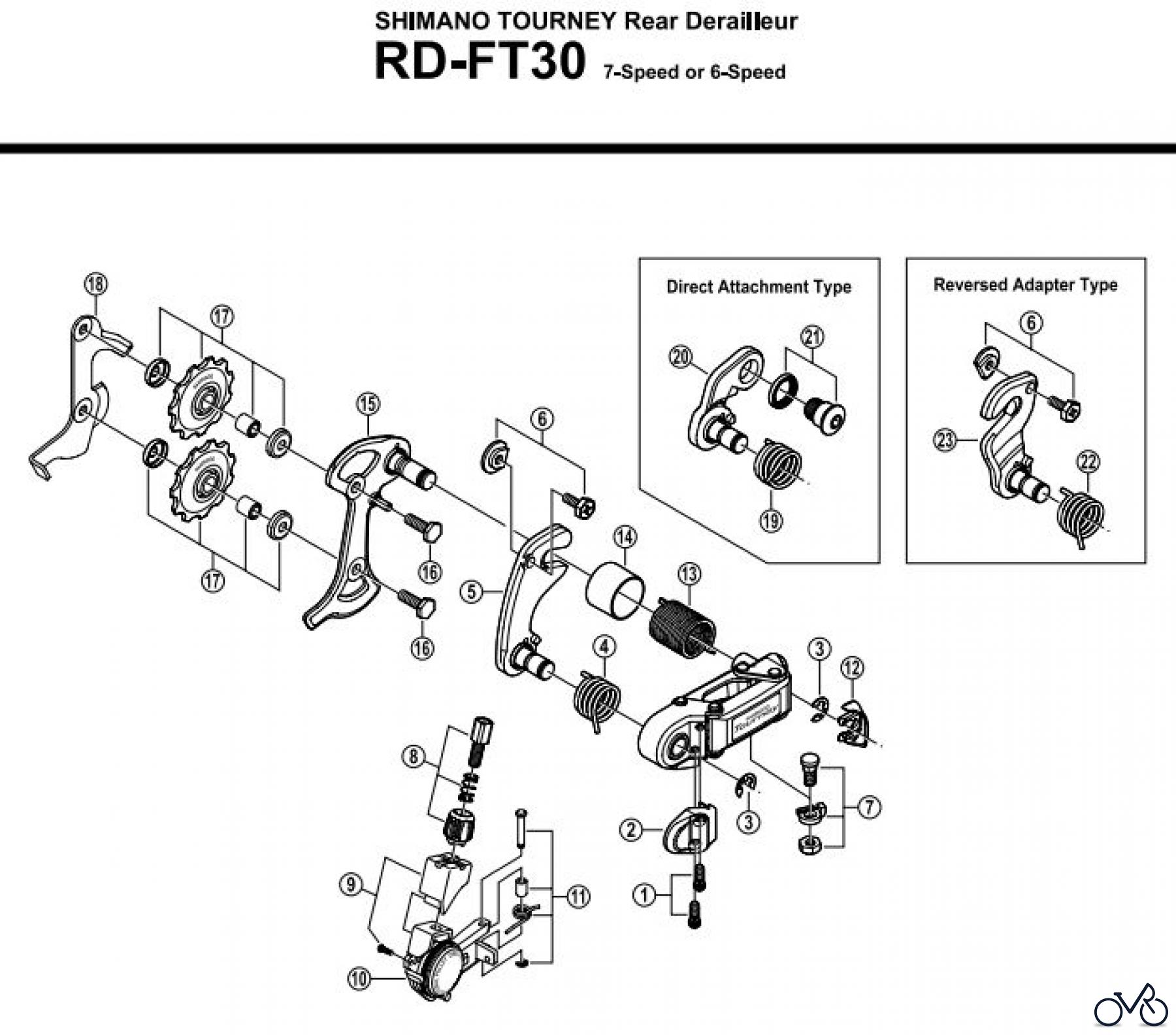  Shimano RD Rear Derailleur - Schaltwerk RD-FT30