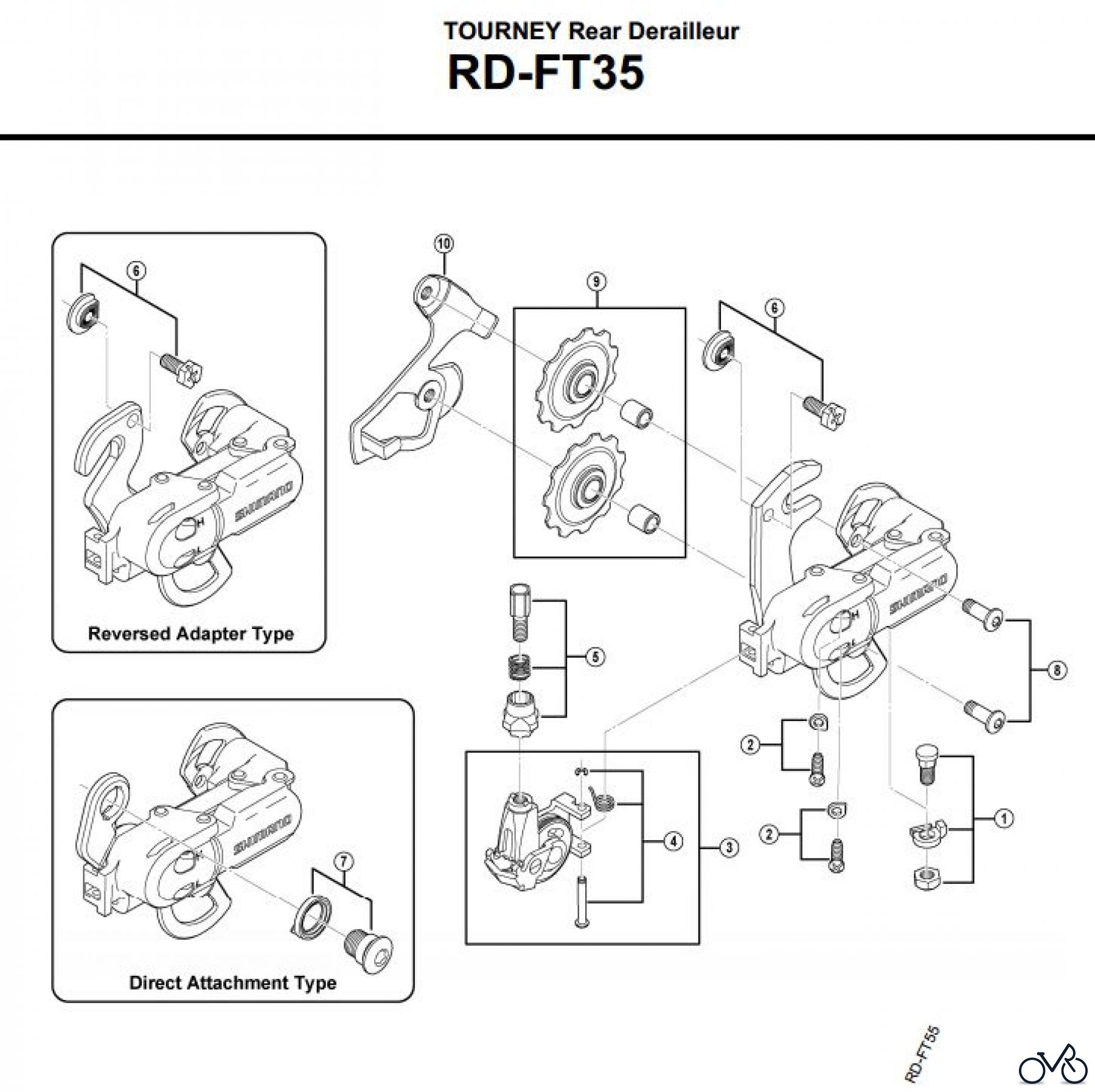  Shimano RD Rear Derailleur - Schaltwerk RD-FT35-3595