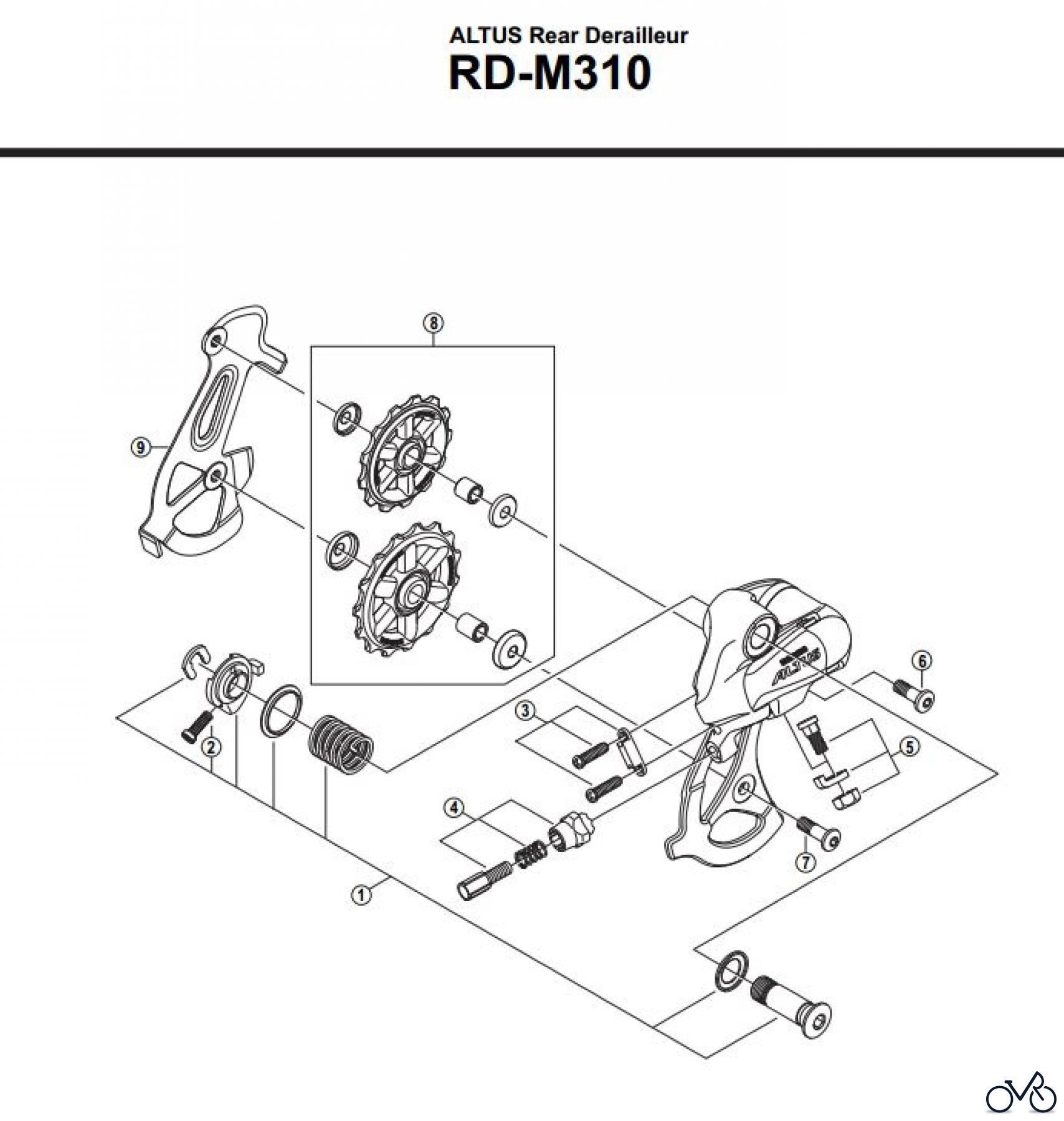  Shimano RD Rear Derailleur - Schaltwerk RD-M310-2678