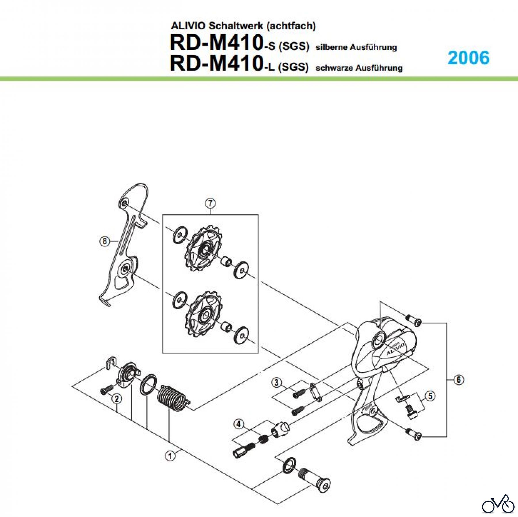  Shimano RD Rear Derailleur - Schaltwerk RD-M410-05