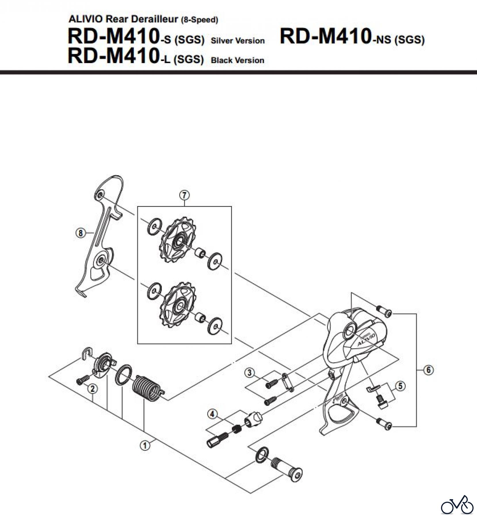 Shimano RD Rear Derailleur - Schaltwerk RD-M410-2454A