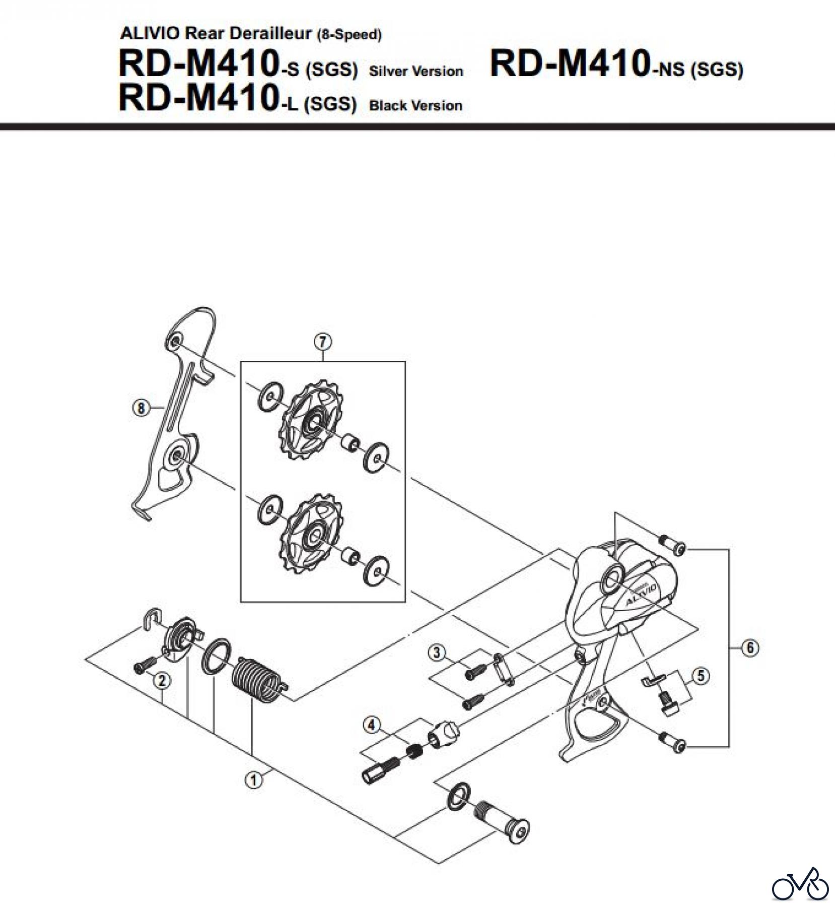  Shimano RD Rear Derailleur - Schaltwerk RD-M410-2454A