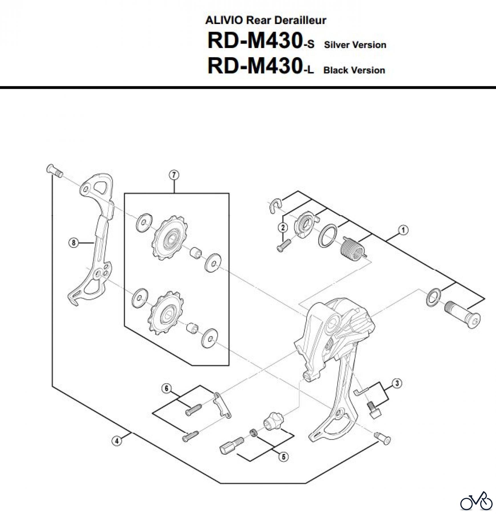  Shimano RD Rear Derailleur - Schaltwerk RD-M430-3028